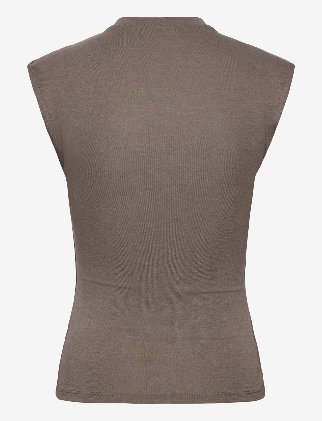 Weekday - Sleeveless Button-up Top - tanktops - dark mole - 1