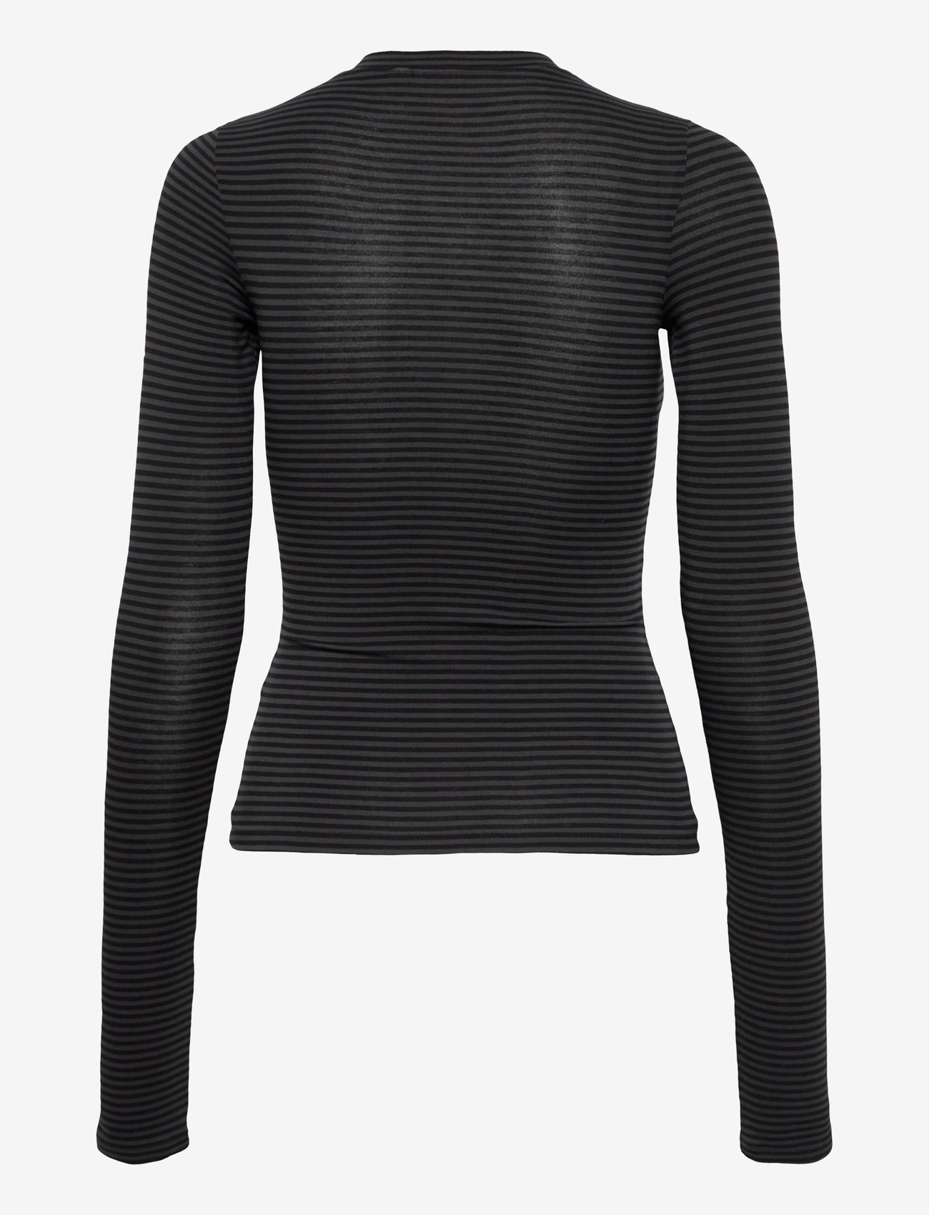 Weekday - Slim Long-Sleeved Buttoned Cardigan - cardigans - dark grey stripe - 1