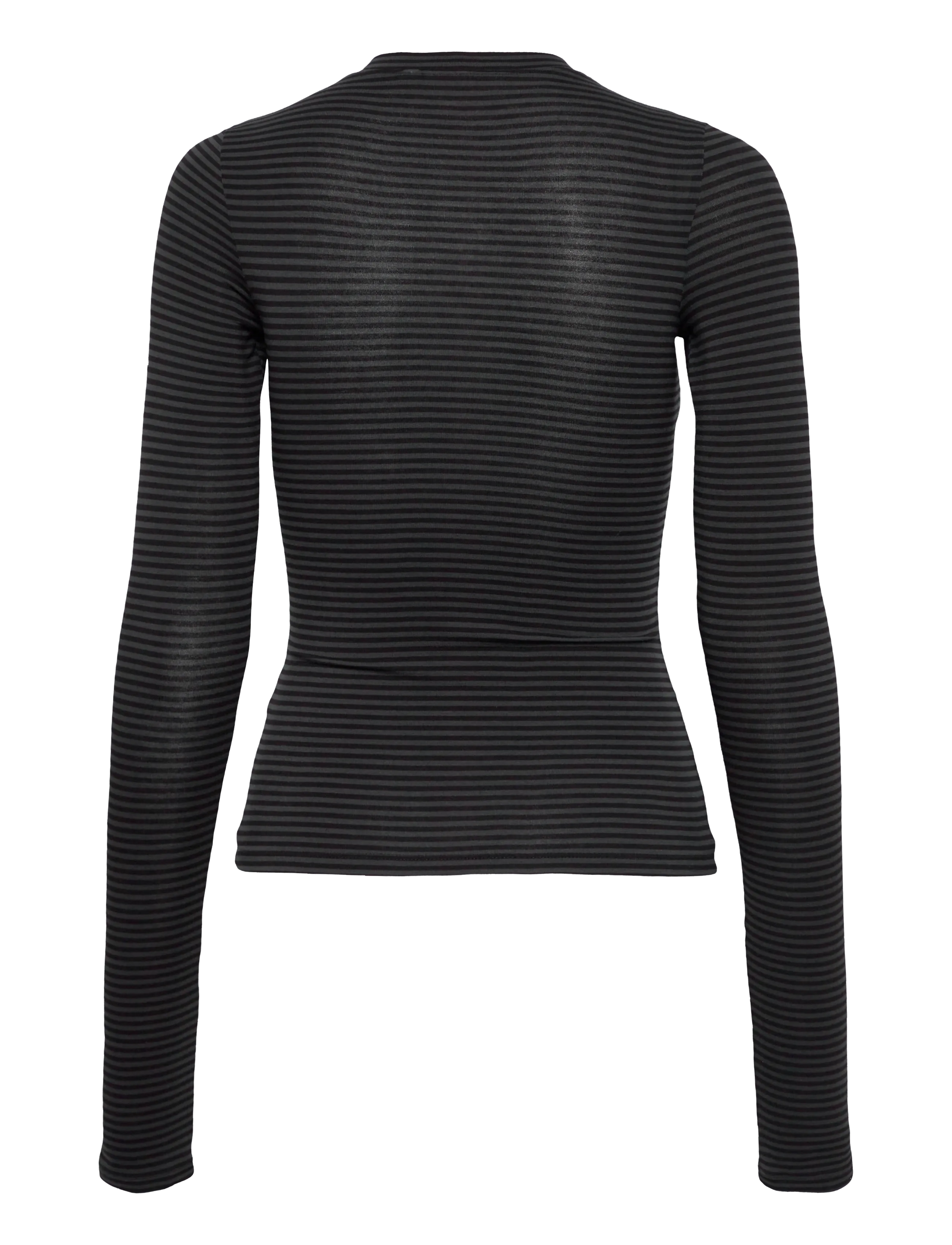 Weekday - Slim Long-Sleeved Buttoned Cardigan - koftor - dark grey stripe - 1
