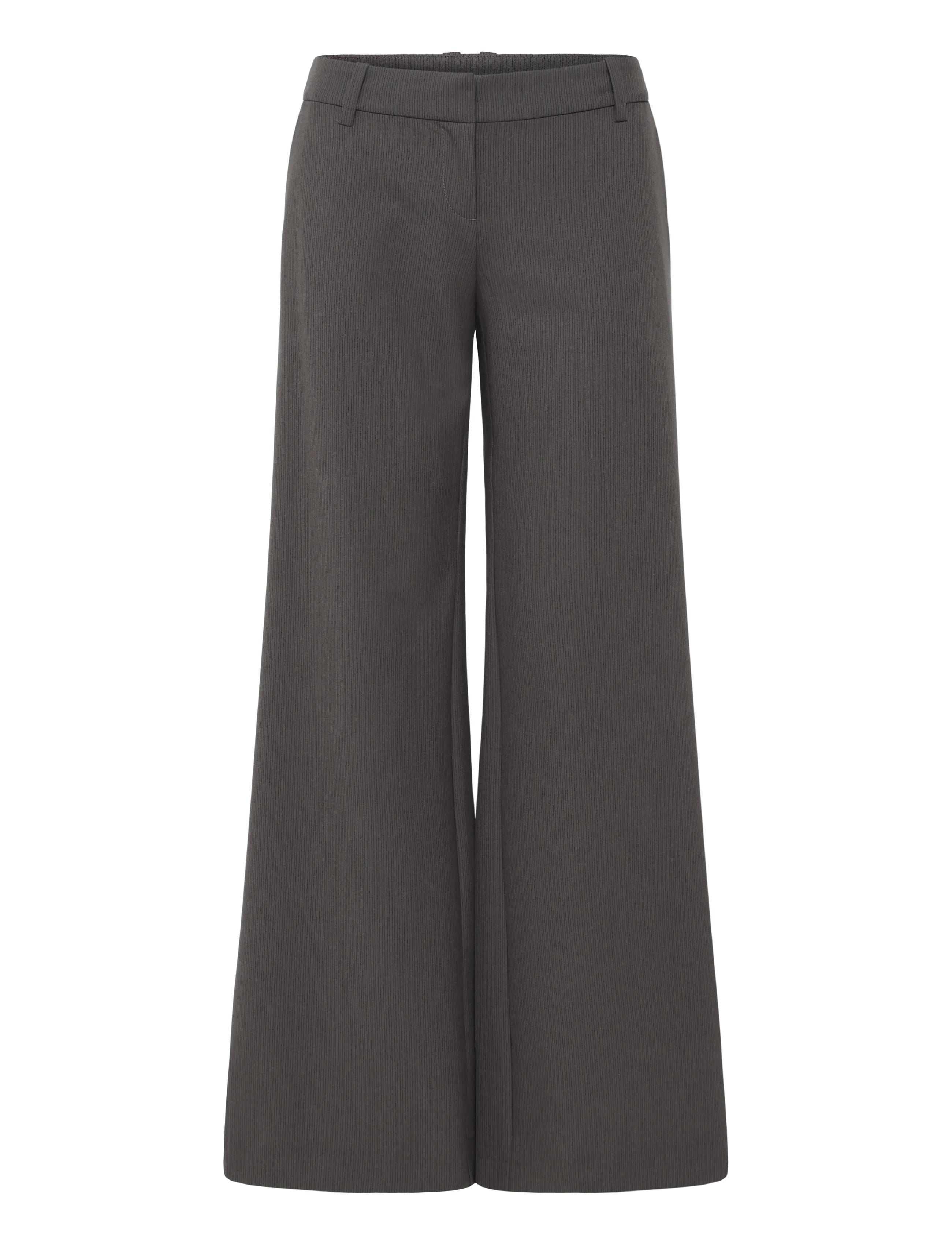 Weekday Low Flared Suit Trousers - Festtøj - BROWN PINSTRIPE / brown