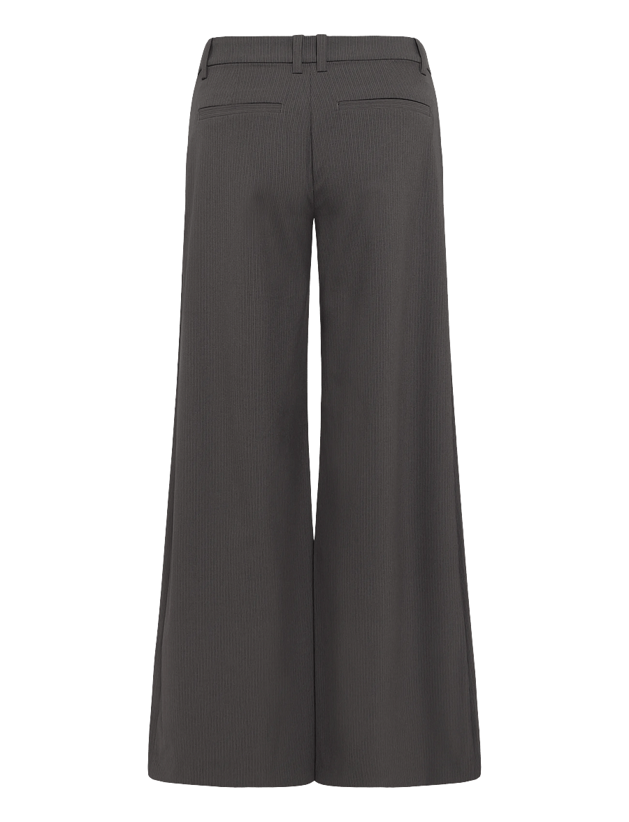 Weekday - Low Flared Suit Trousers - flare bukser - brown pinstripe - 1