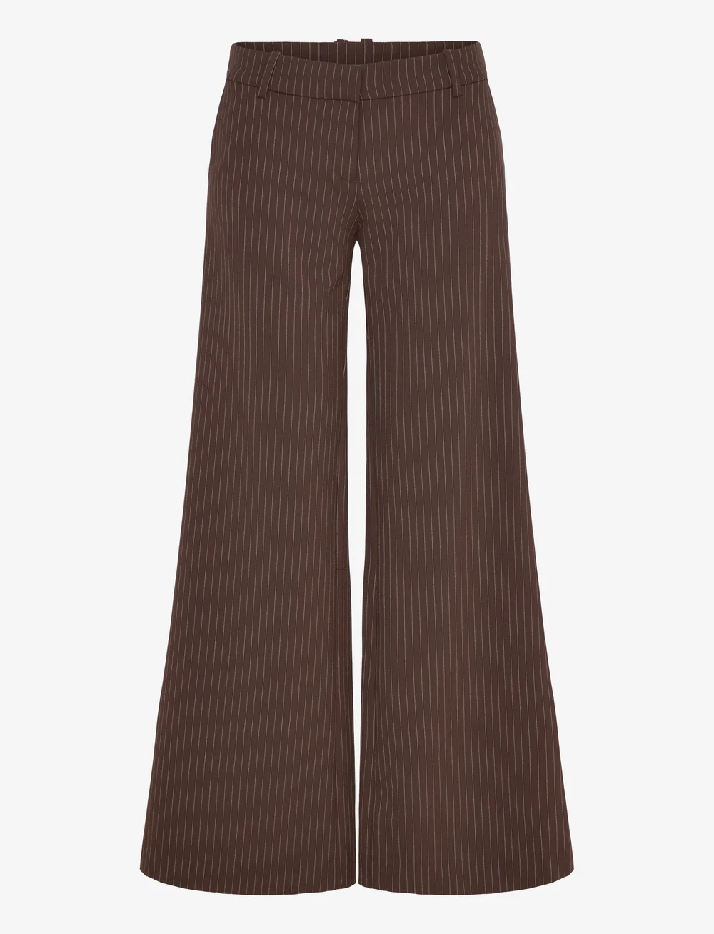 Weekday - Low Flared Suit Trousers - flare bukser - brown stripe - 0