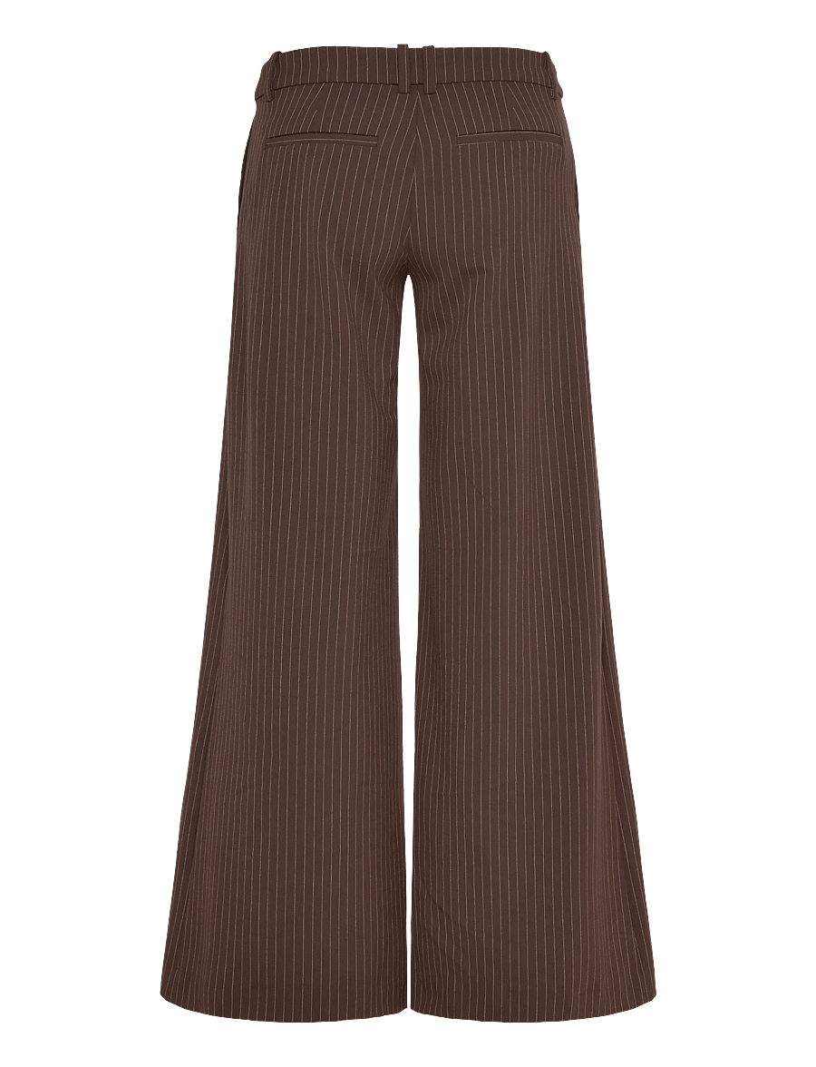 Weekday - Low Flared Suit Trousers - flares - brown stripe - 1