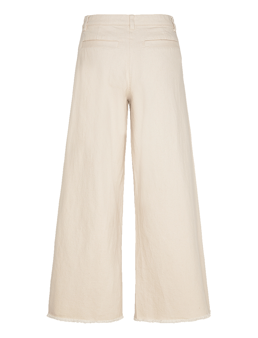 Weekday - Cotton Loose Trousers - hosen mit weitem bein - off white - 1
