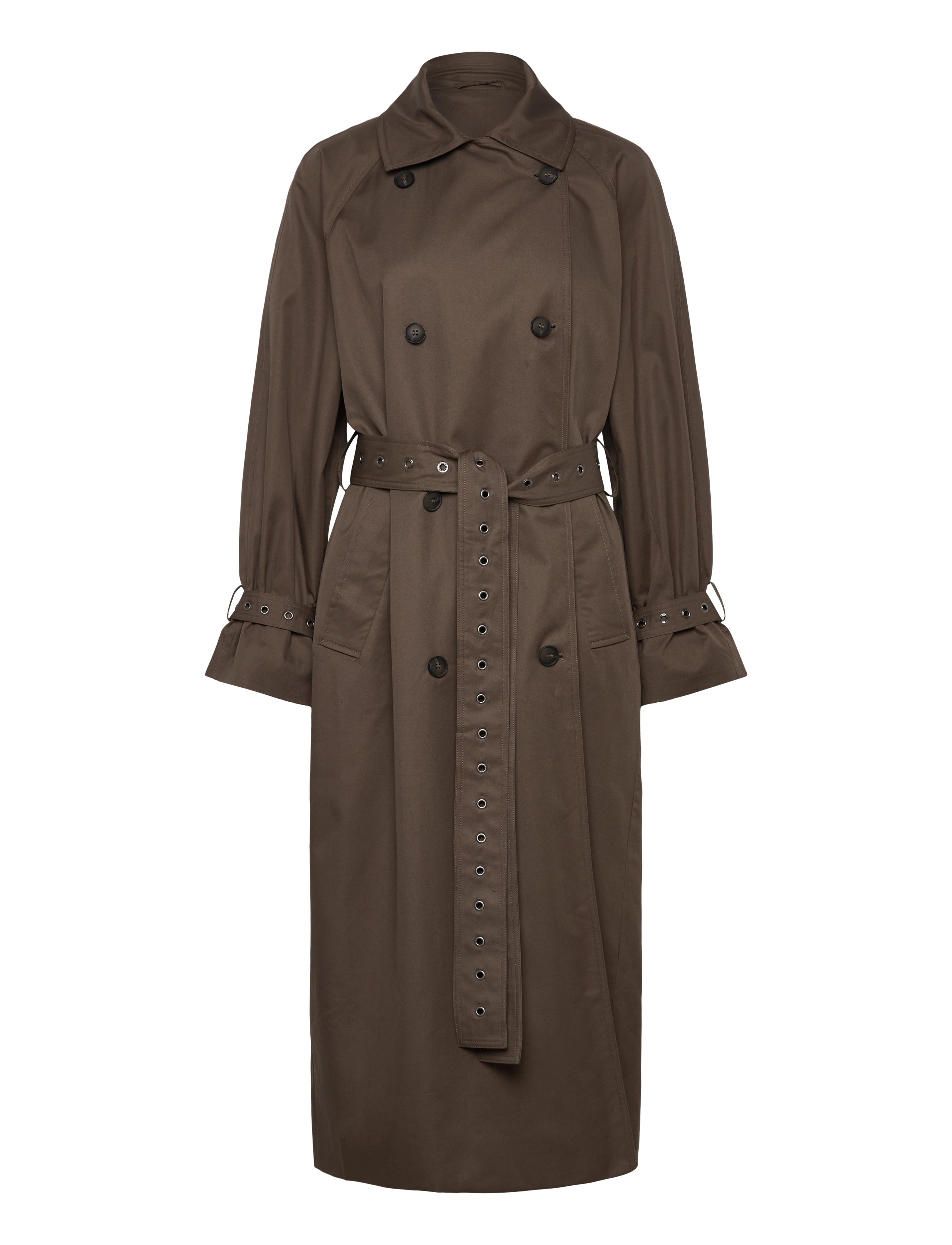 Weekday - Oversized Double-Breasted Trench Coat - dark mole - 1