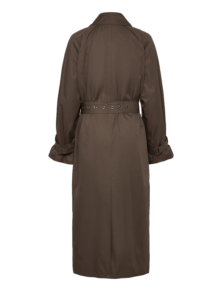 Weekday - Oversized Double-Breasted Trench Coat - dark mole - 2