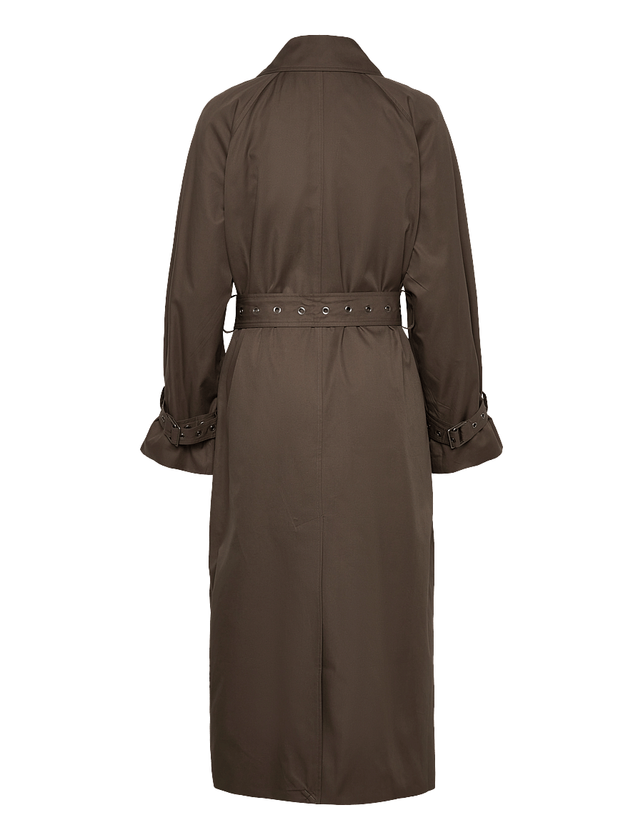 Weekday - Oversized Double-Breasted Trench Coat - dark mole - 3