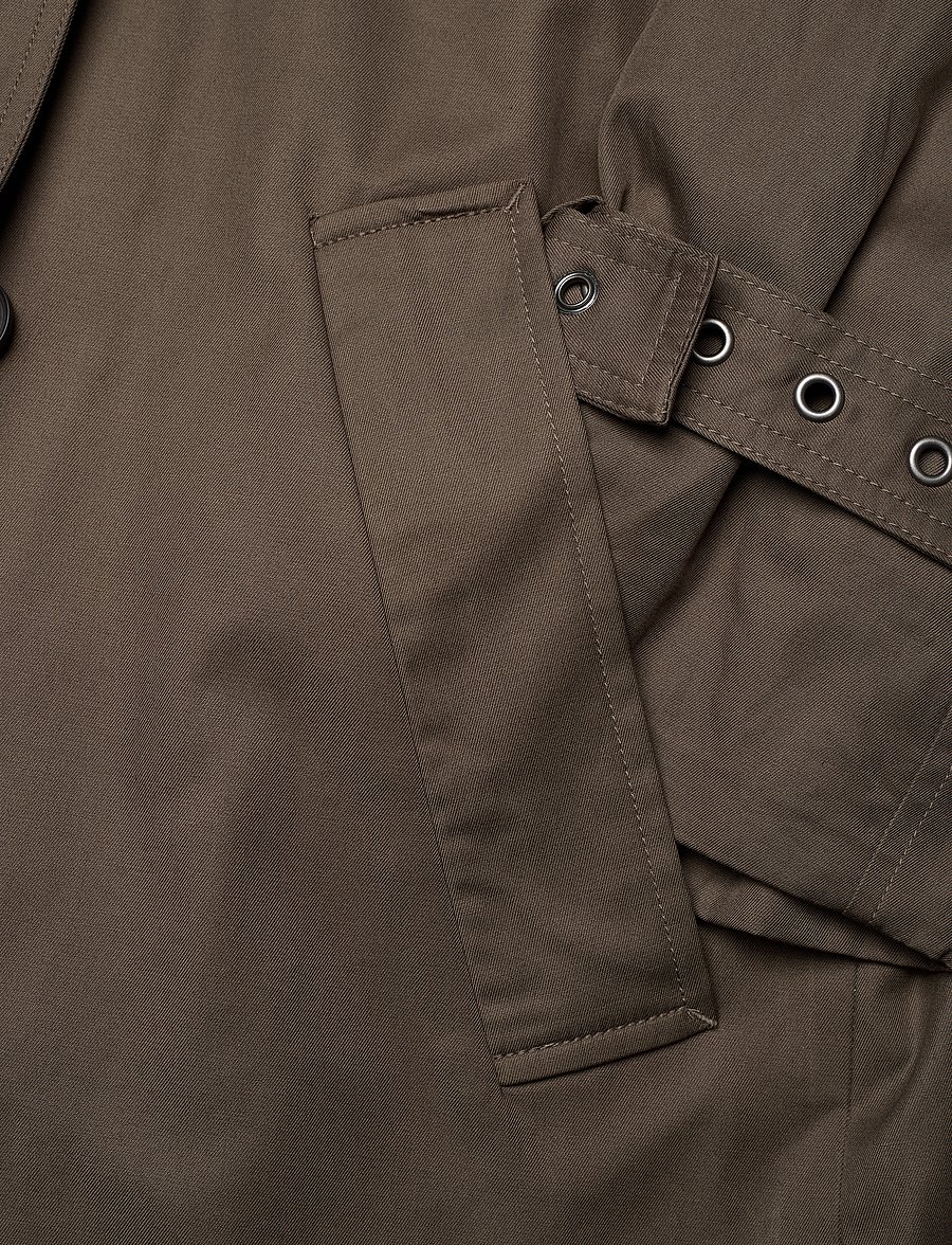 Weekday - Oversized Double-Breasted Trench Coat - dark mole - 5
