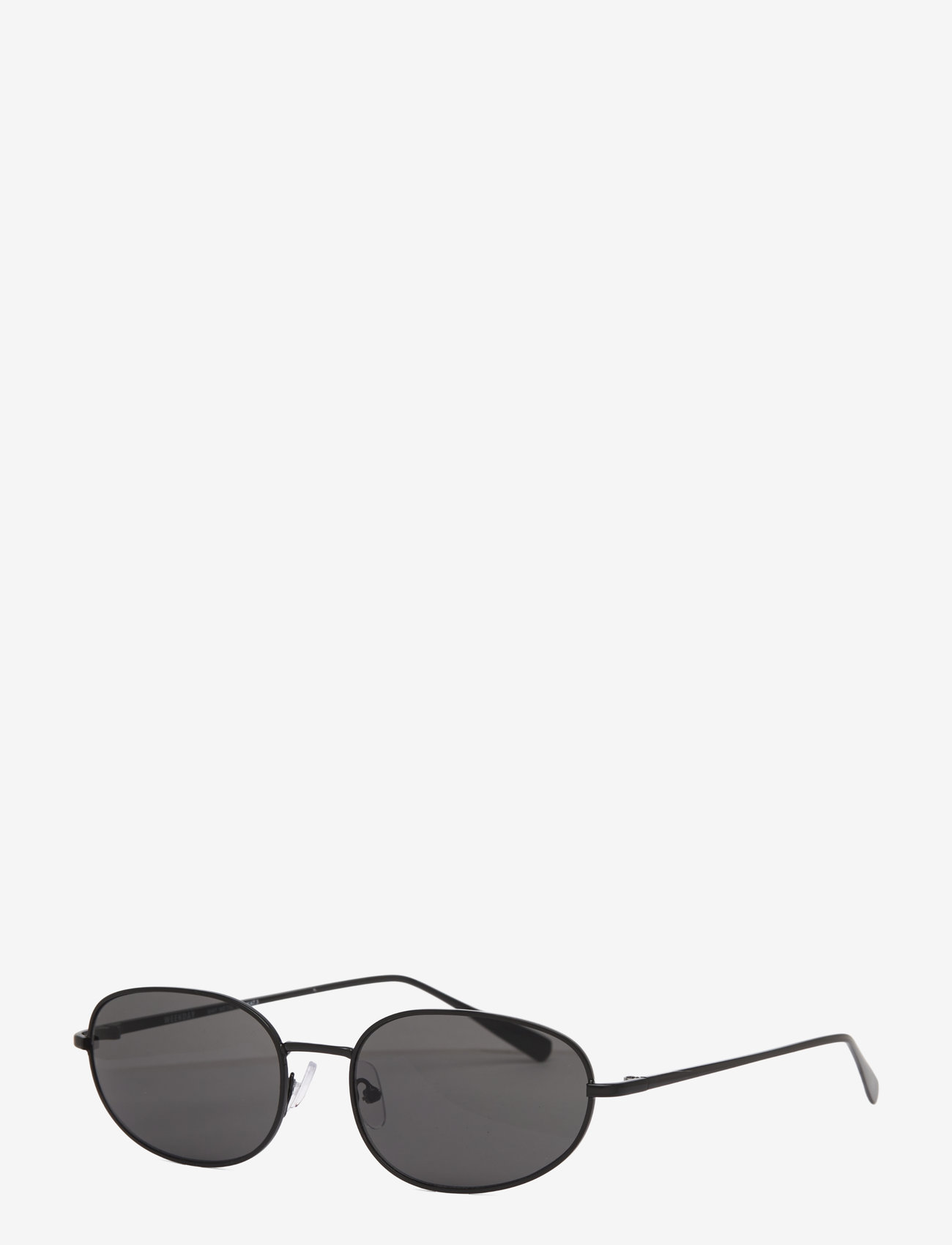 Weekday - Minimal Oval Metal Sunglasses - rund form - black - 1