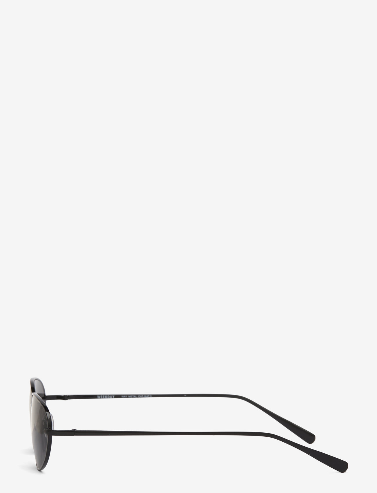 Weekday - Minimal Oval Metal Sunglasses - rund form - black - 2