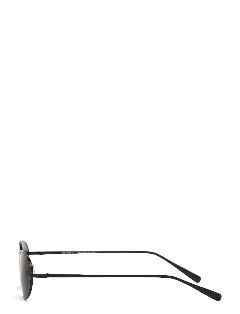 Weekday - Minimal Oval Metal Sunglasses - rund form - black - 2
