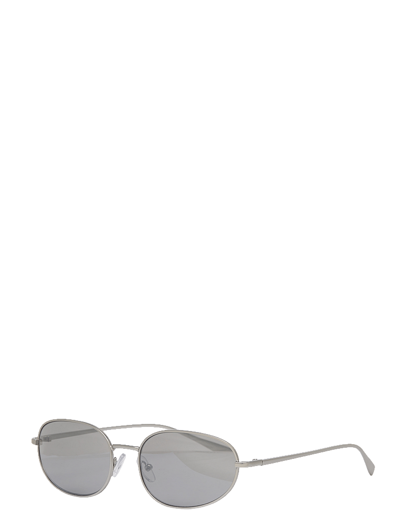 Weekday - Minimal Oval Metal Sunglasses - rund form - silver - 1