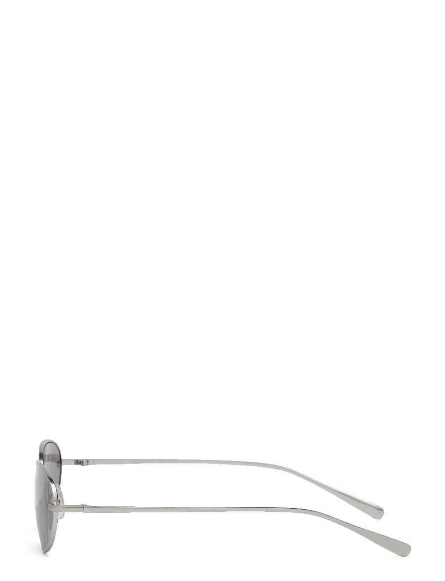Weekday - Minimal Oval Metal Sunglasses - runder rahmen - silver - 2