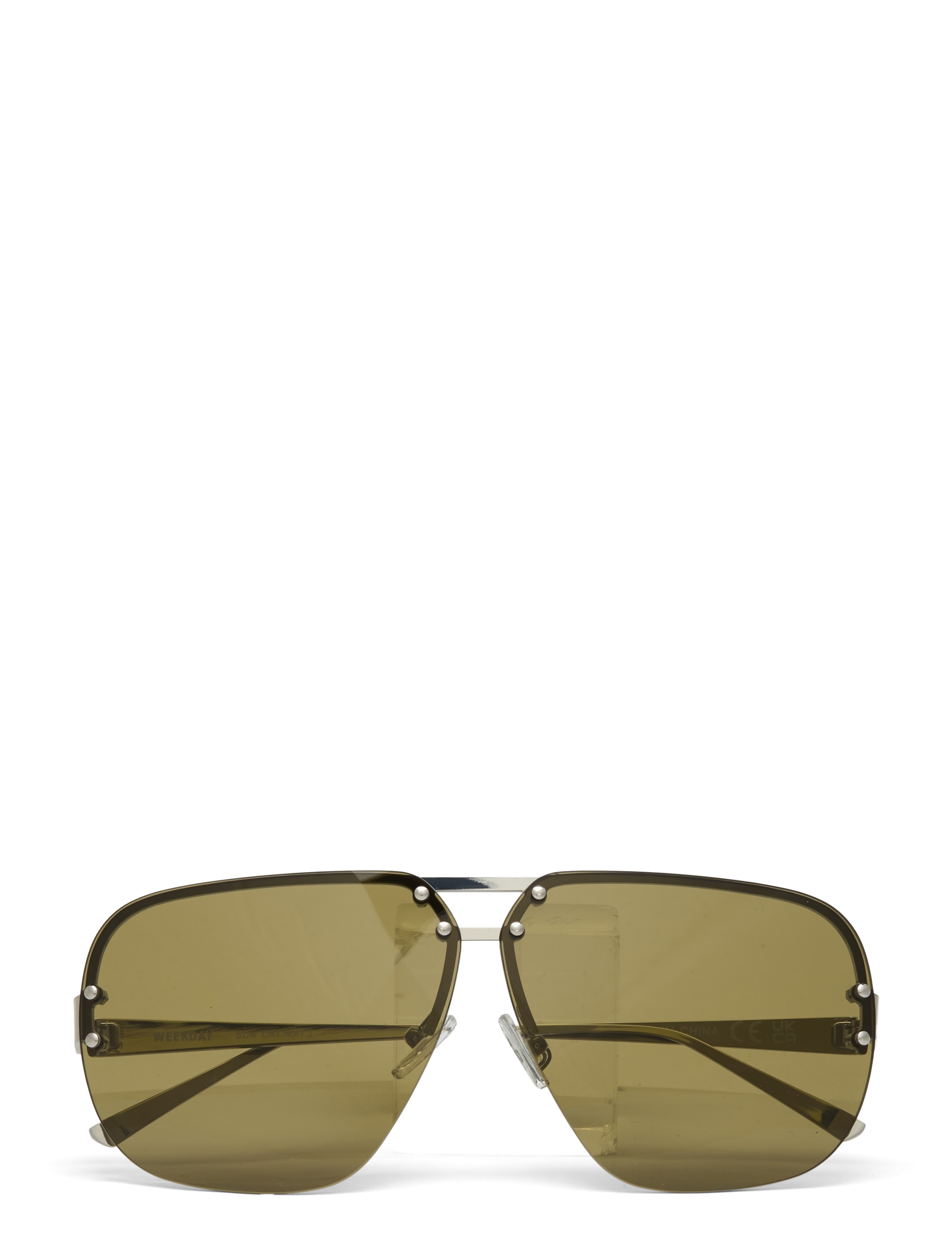 Weekday Tinted Aviator Sunglasses, One Size, Gelb - Frauen