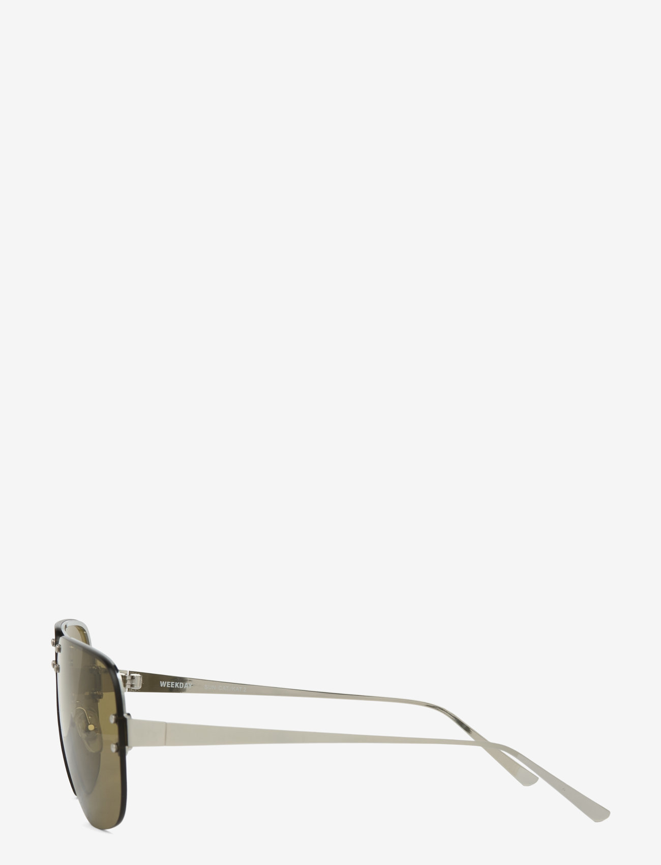 Weekday - Tinted Aviator Sunglasses - aviator solbriller - dark brown w/ green lense - 2