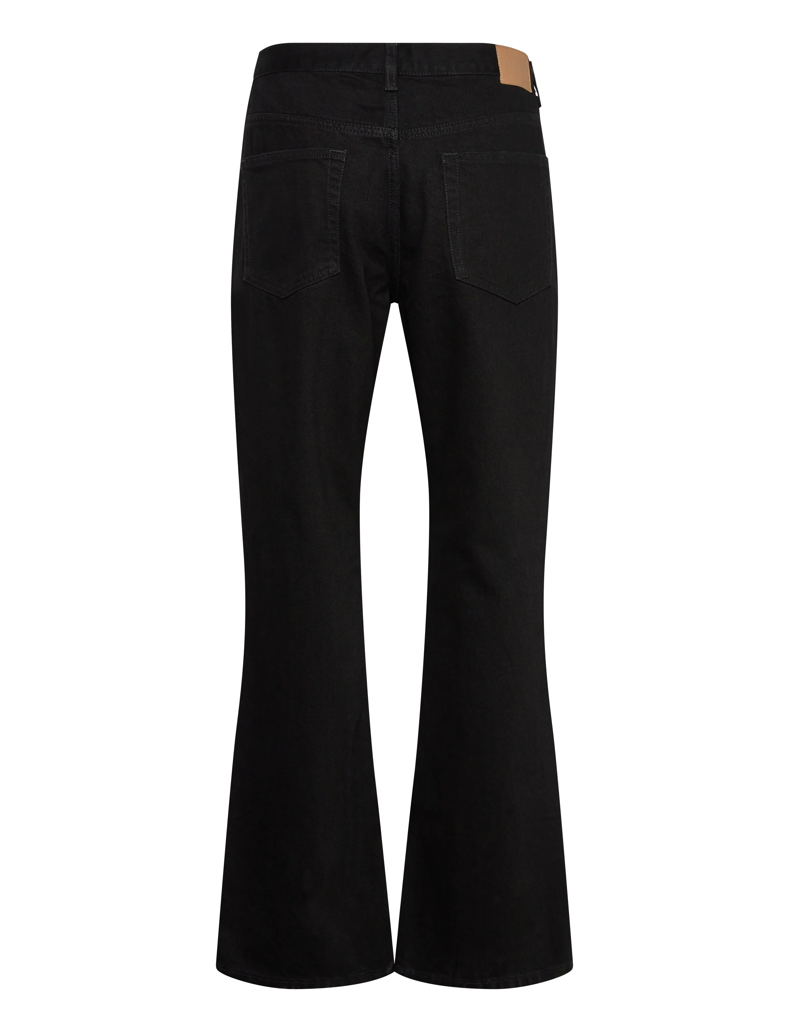 Weekday - Mercury Mid Rise Relaxed Bootcut Jeans - loose jeans - black rinse - 2