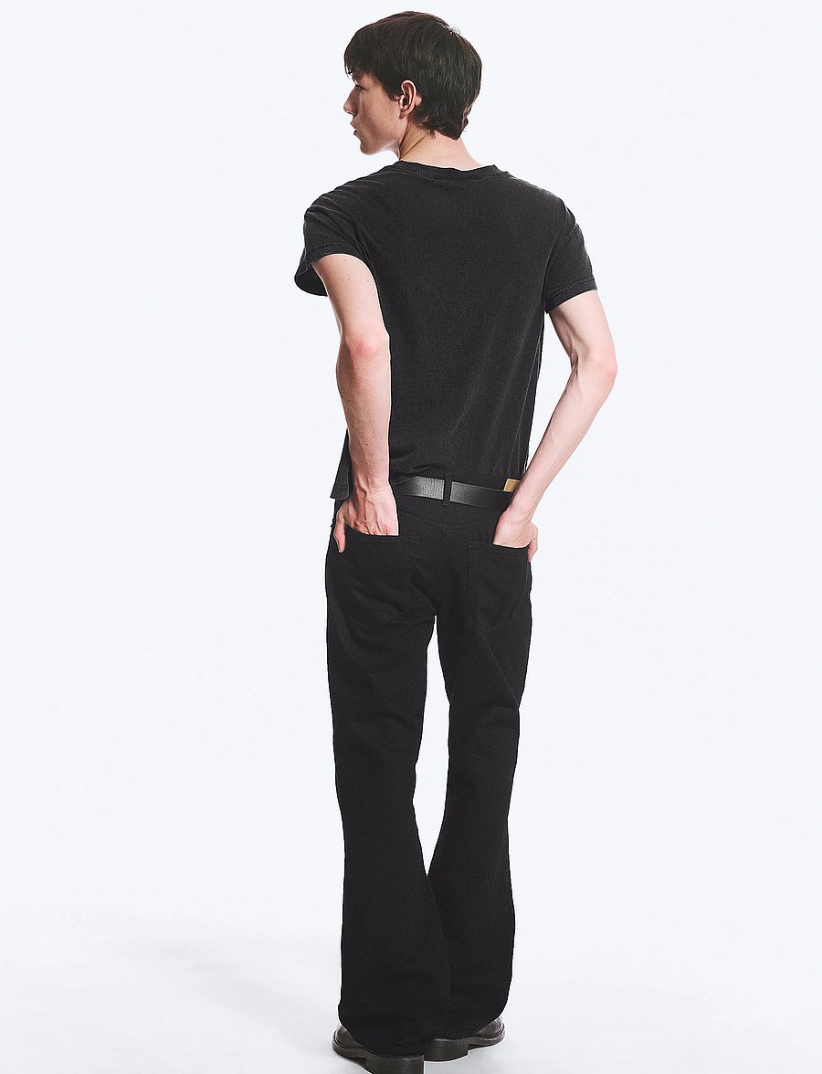 Weekday - Mercury Mid Rise Relaxed Bootcut Jeans - alt laienevad teksad - black rinse - 4
