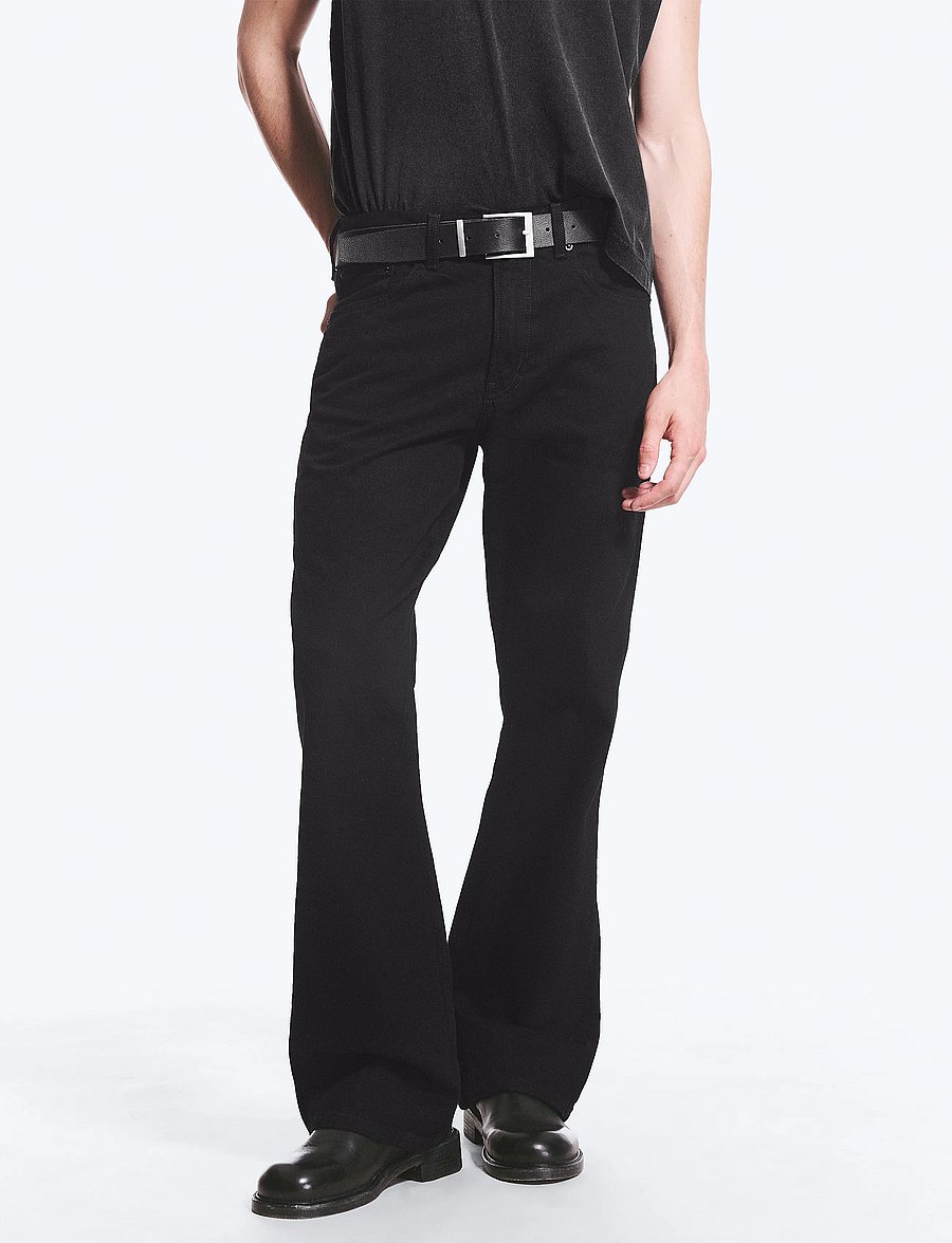 Weekday - Mercury Mid Rise Relaxed Bootcut Jeans - alt laienevad teksad - black rinse - 5
