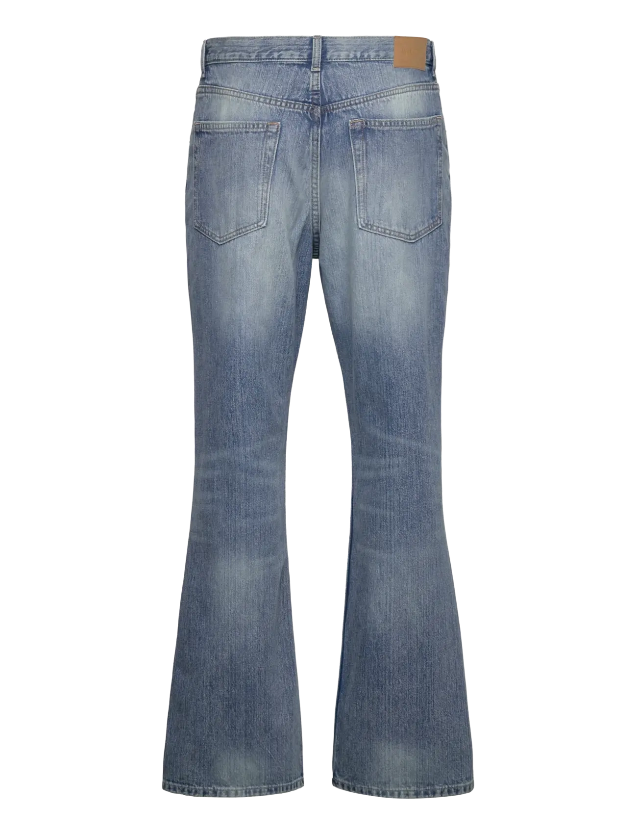 Weekday - Mercury Mid Rise Relaxed Bootcut Jeans - platėjantys apačioje - blue stream - 1