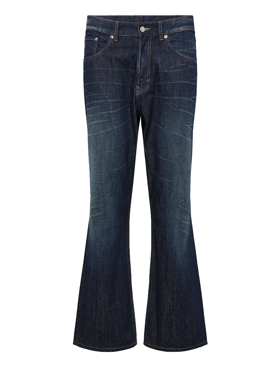 Weekday - Mercury Mid Rise Relaxed Bootcut Jeans - loose jeans - bounty blue - 0