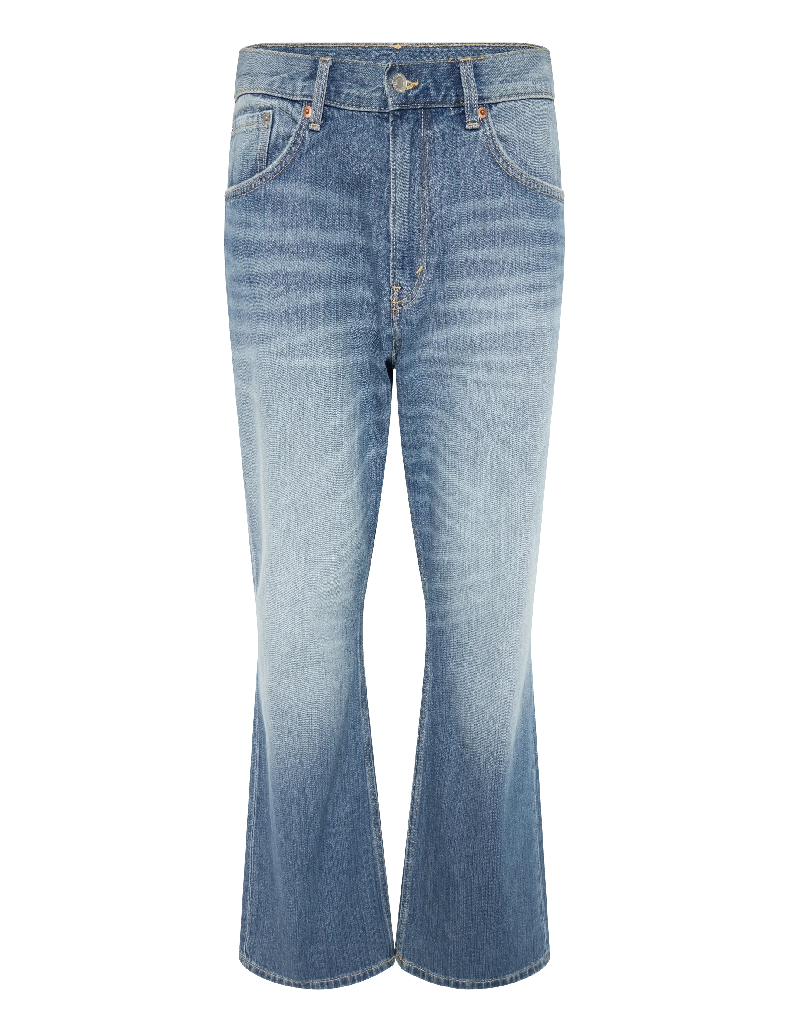 Weekday Mercury Mid Rise Relaxed Bootcut Jeans - Jeans - STALLION BLUE / blue