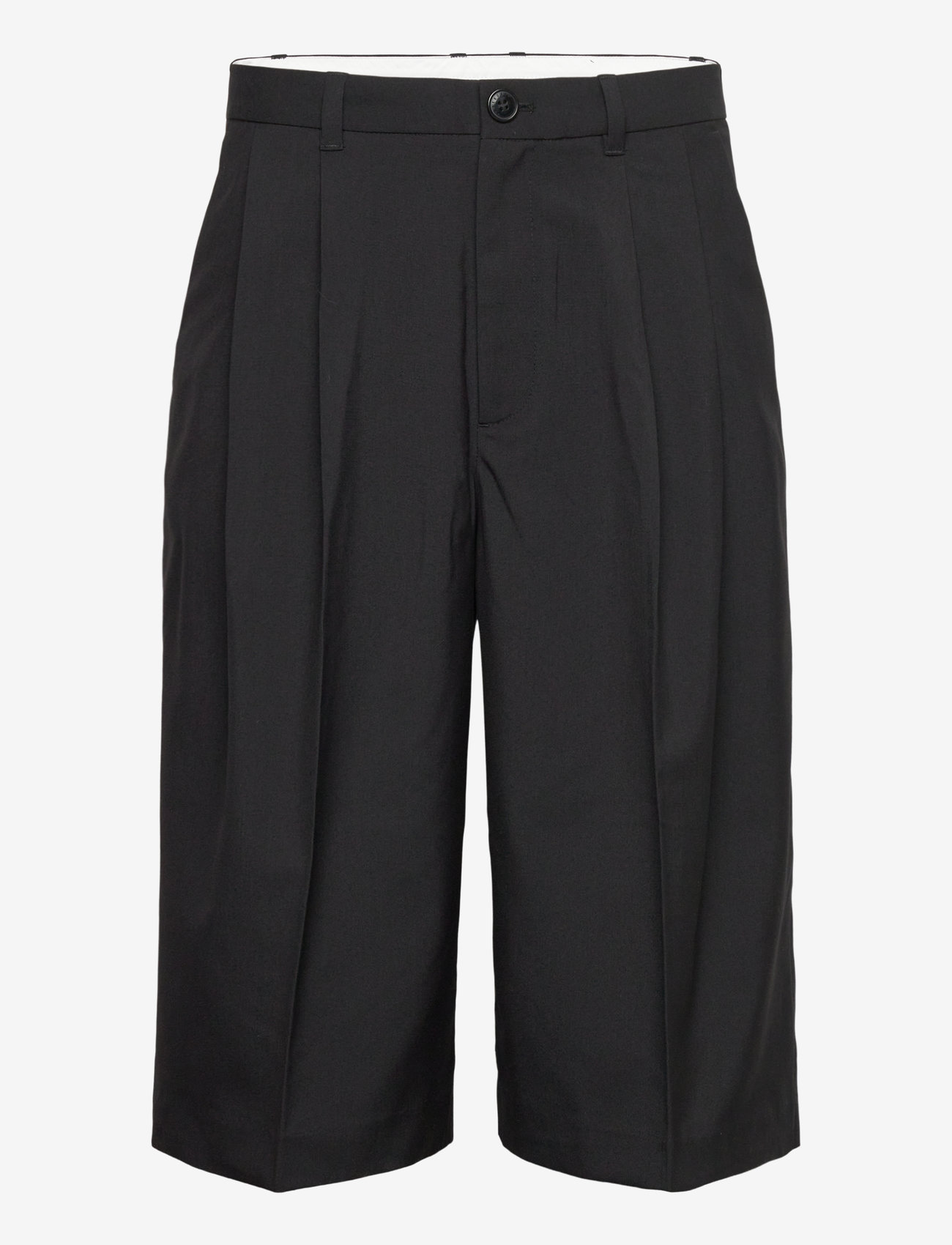 Weekday - Loose Long Suit Shorts - casual shorts - black - 0