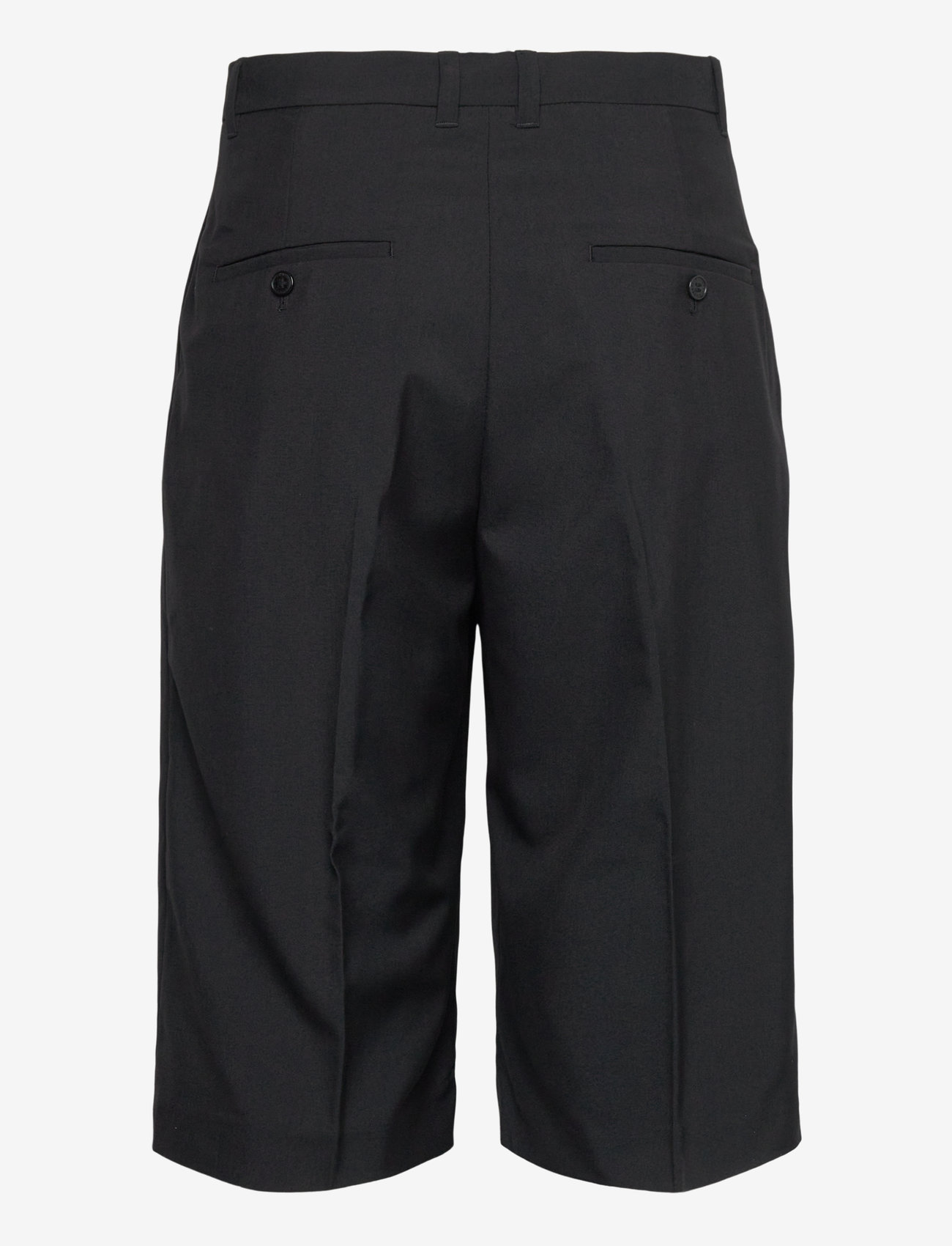 Weekday - Loose Long Suit Shorts - casual shorts - black - 1