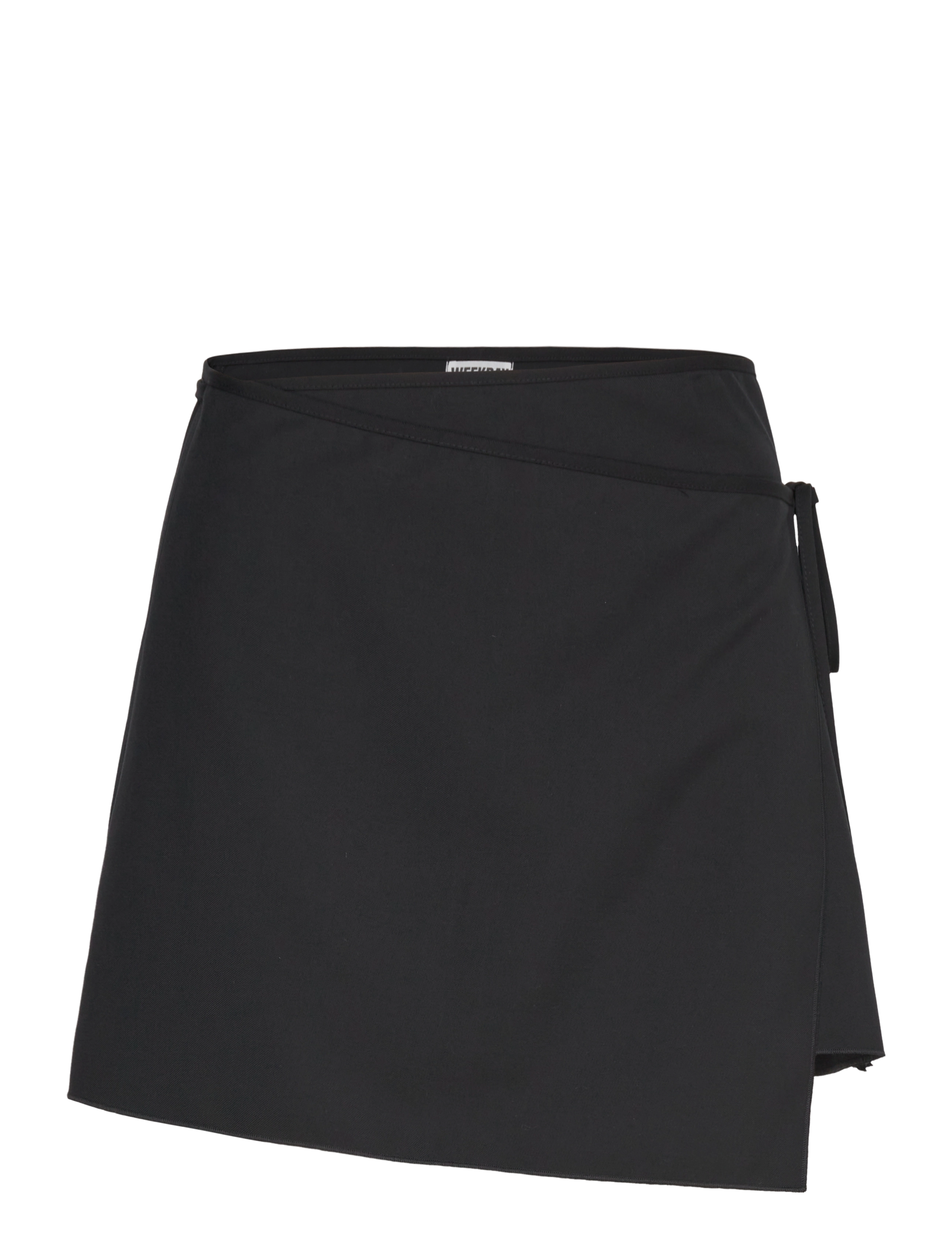 Weekday Suiting Wrap Mini Skirt - Nederdele - BLACK / black