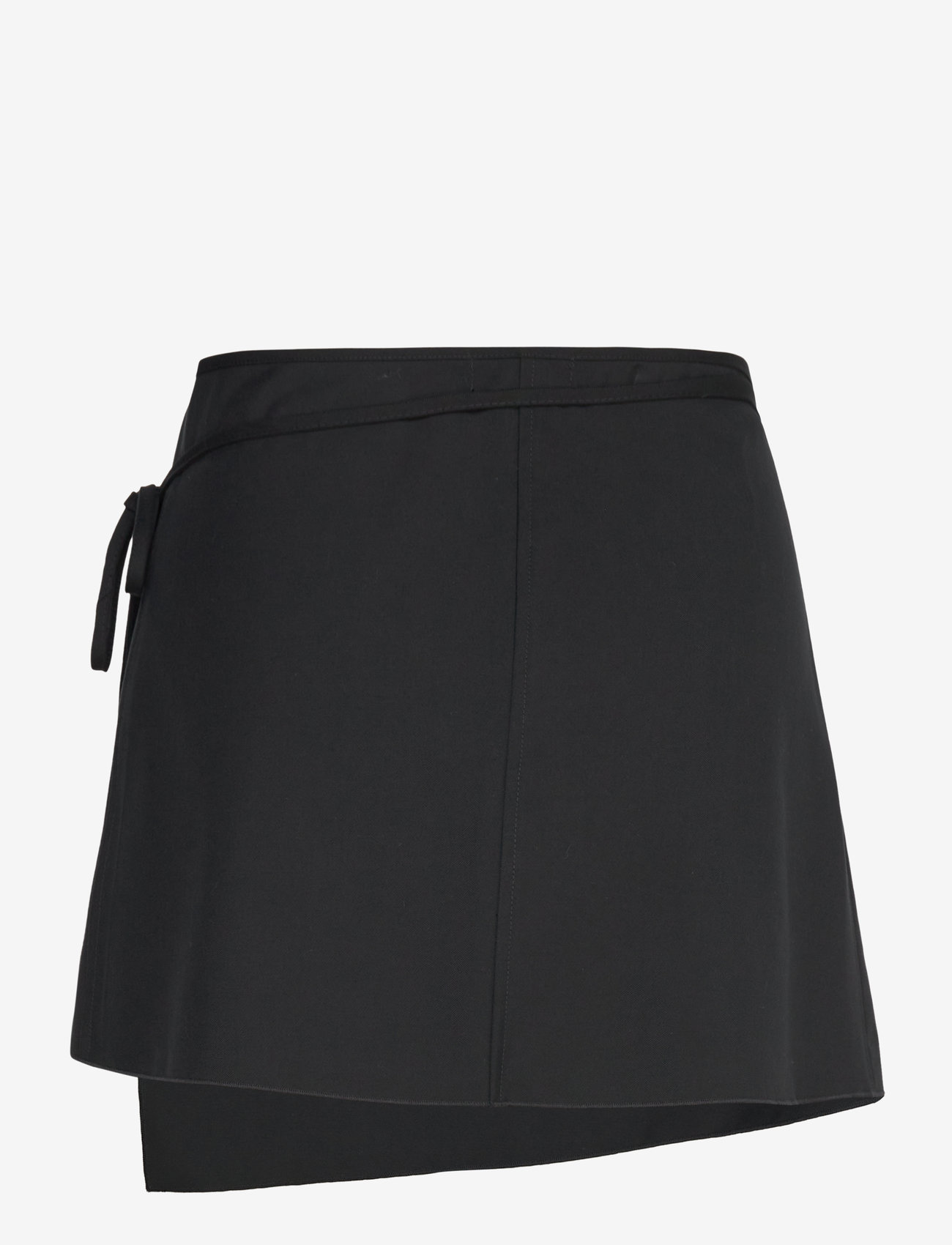 Weekday - Suiting Wrap Mini Skirt - slå-om-nederdele - black - 1