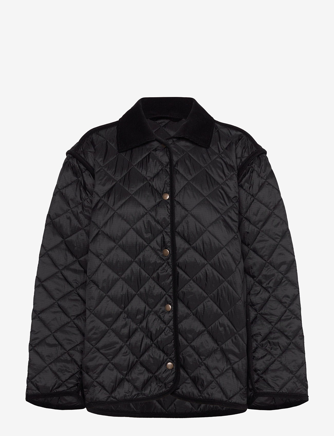 Weekday - Oversized Quilted Liner Jacket - tepitud jakid - black - 0