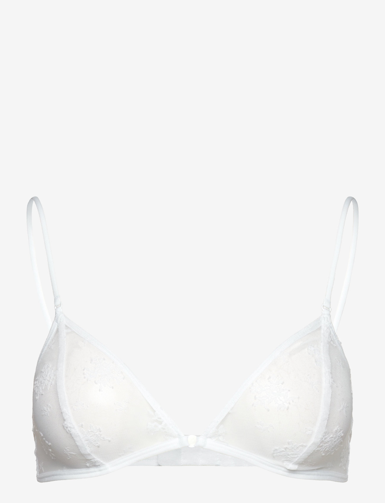 Weekday - Sheer Lace Triangle Bra - bralette - white light - 0