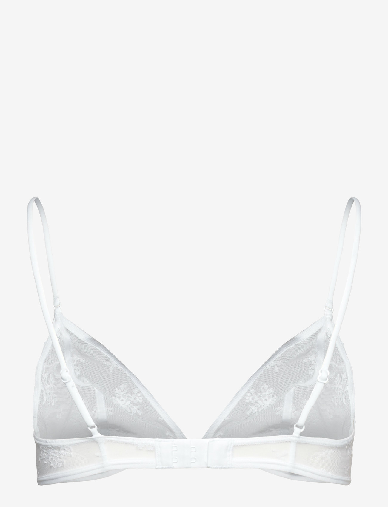 Weekday - Sheer Lace Triangle Bra - bralette - white light - 1