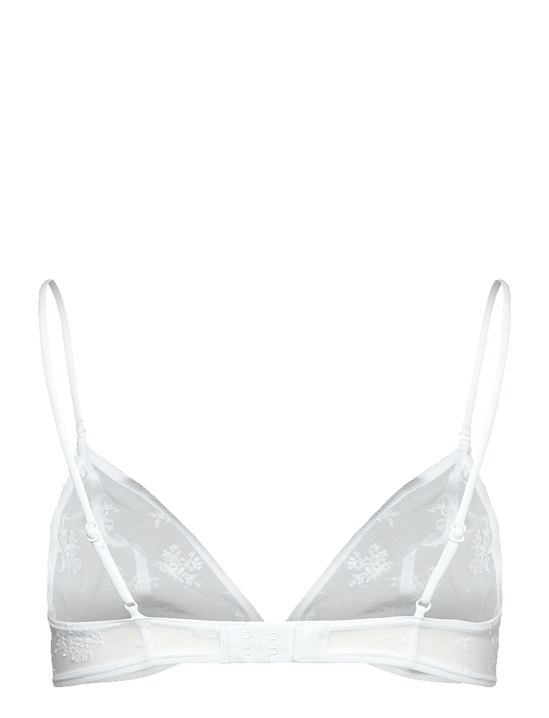 Weekday - Sheer Lace Triangle Bra - bralette - white light - 1