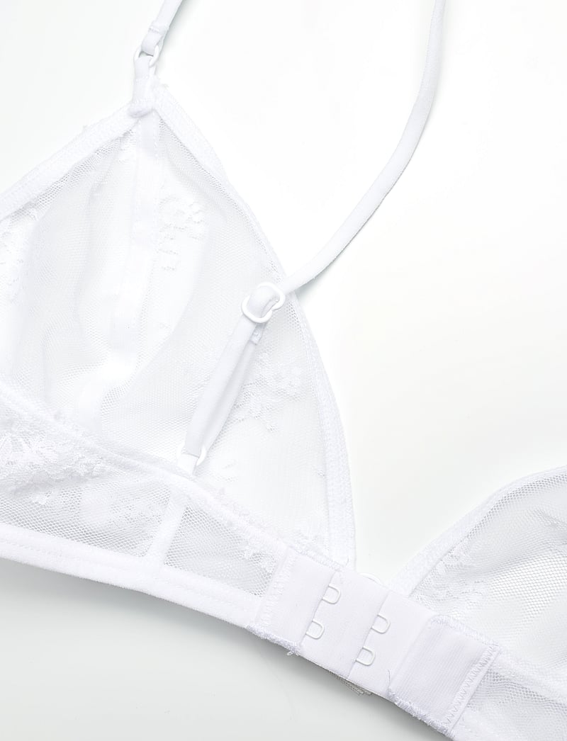 Weekday - Sheer Lace Triangle Bra - bralette - white light - 3