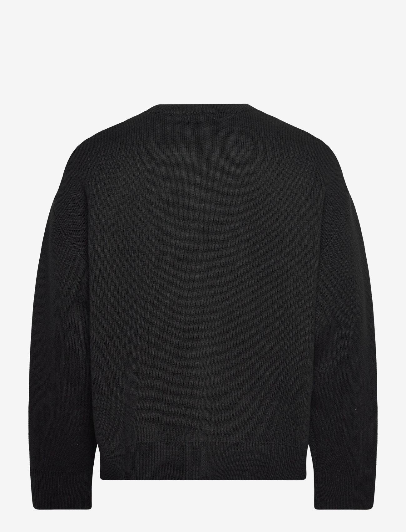 Weekday - Patch Sweater - round necks - black - 1