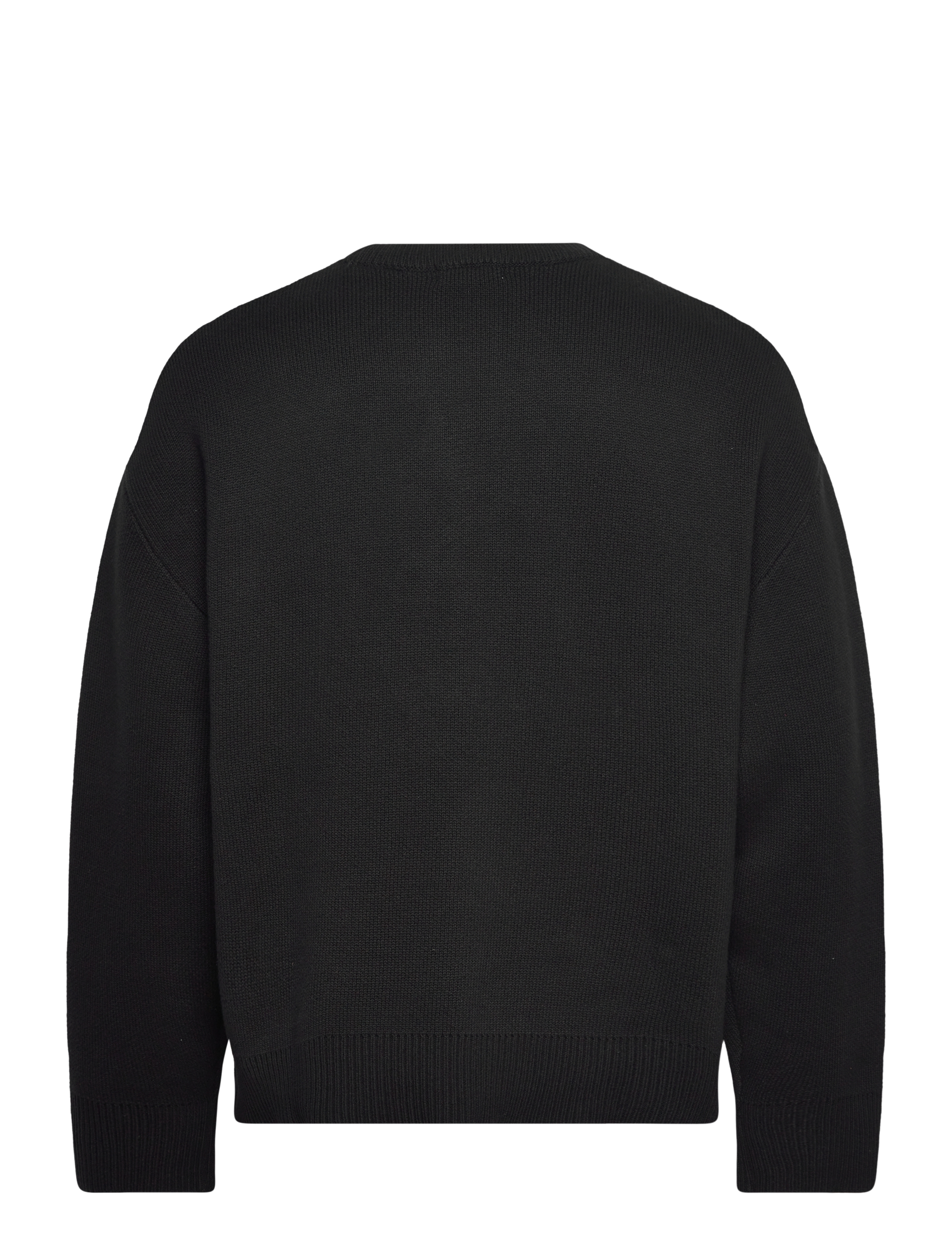 Weekday - Patch Sweater - ronde hals - black - 1