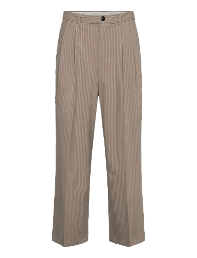Nate Baggy Fit Pleated Suit Trousers - Casual