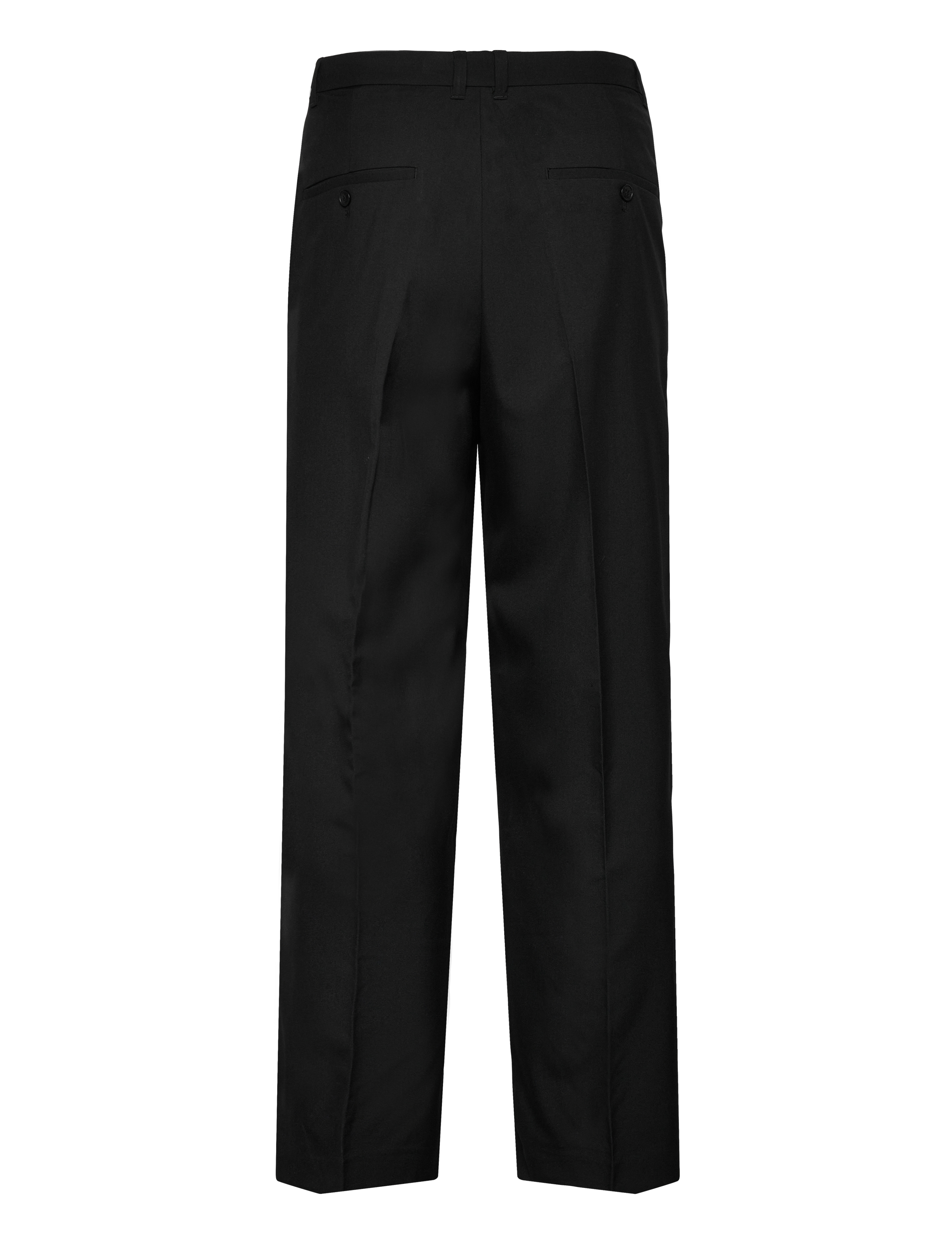 Weekday - Nate Loose Fit Pleated Suit Trousers - pantalons habillés - black - 2