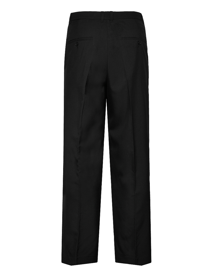 Weekday - Nate Regular Waist Baggy Straight Trousers - kostymbyxor - black - 2