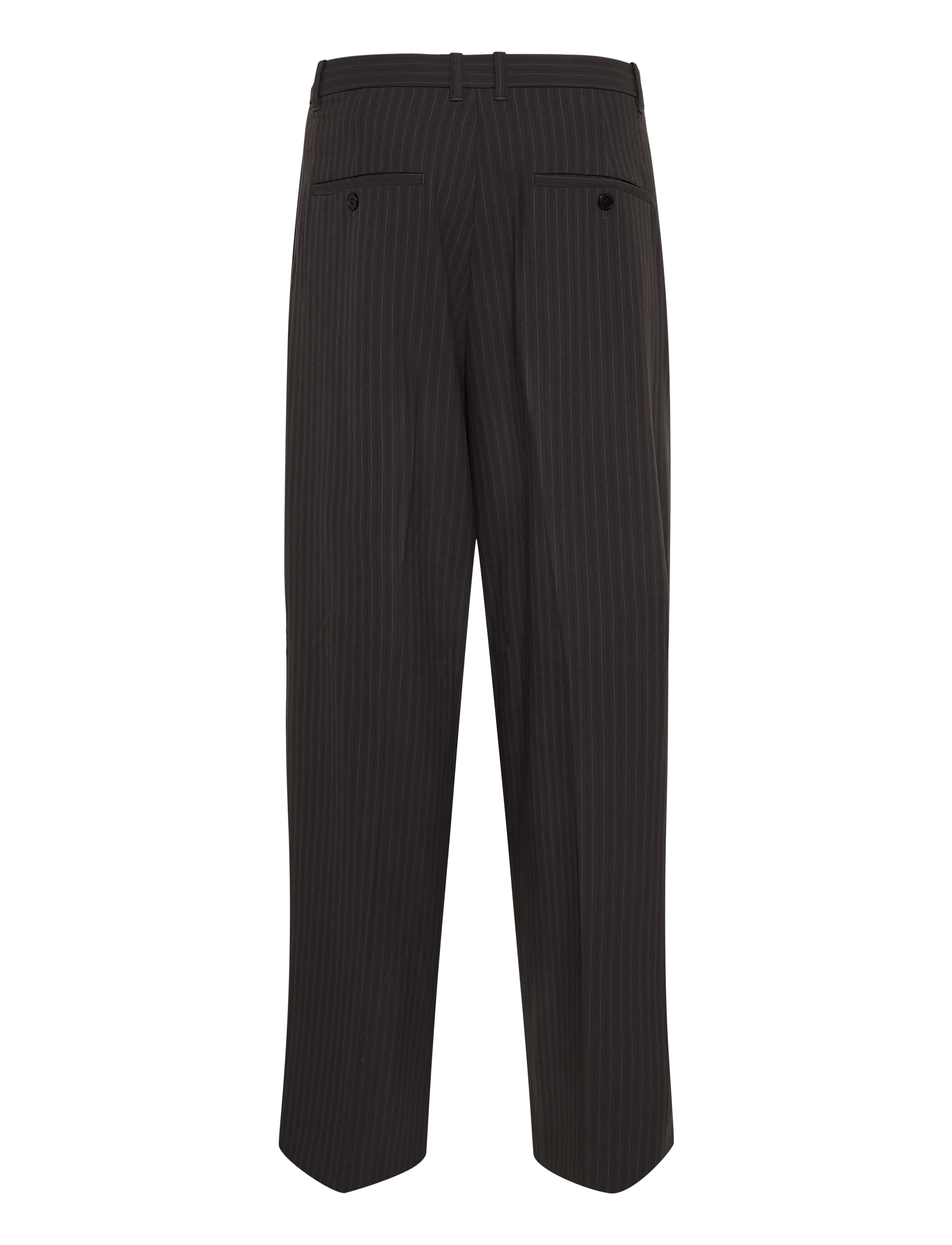 Weekday - Nate Regular Waist Baggy Straight Trousers - anzugshosen - grey pinstripe - 1