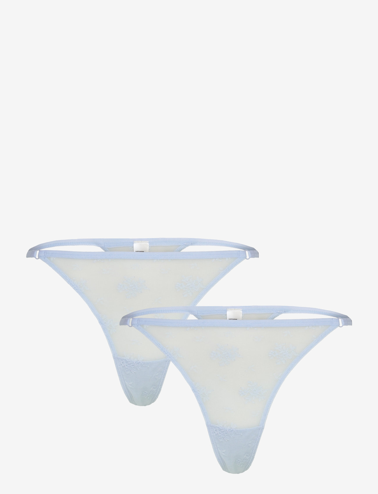 Weekday - Lace Thong 2-pack - string - blue dusty light - 0
