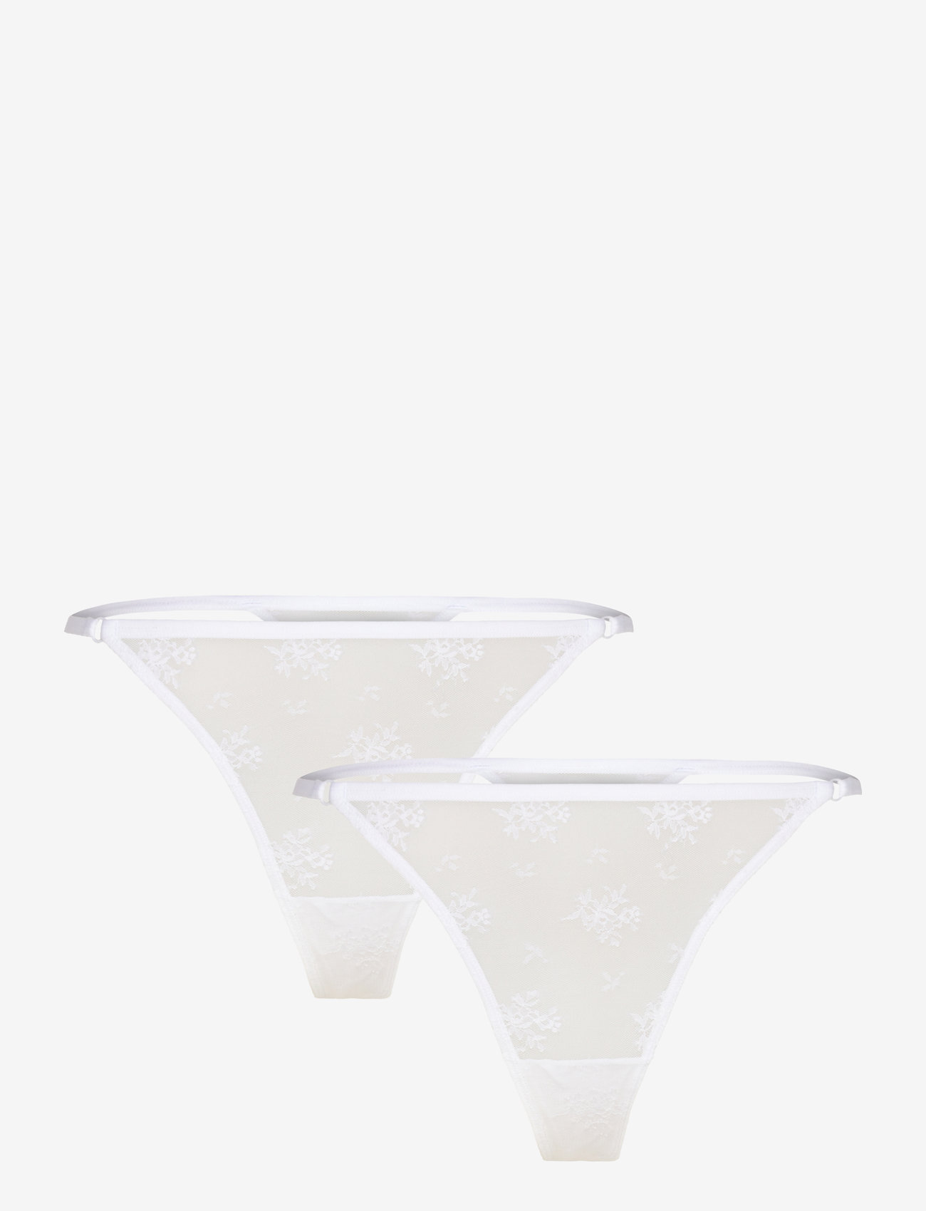 Weekday - Lace Thong 2-pack - stringtruser - white light - 0