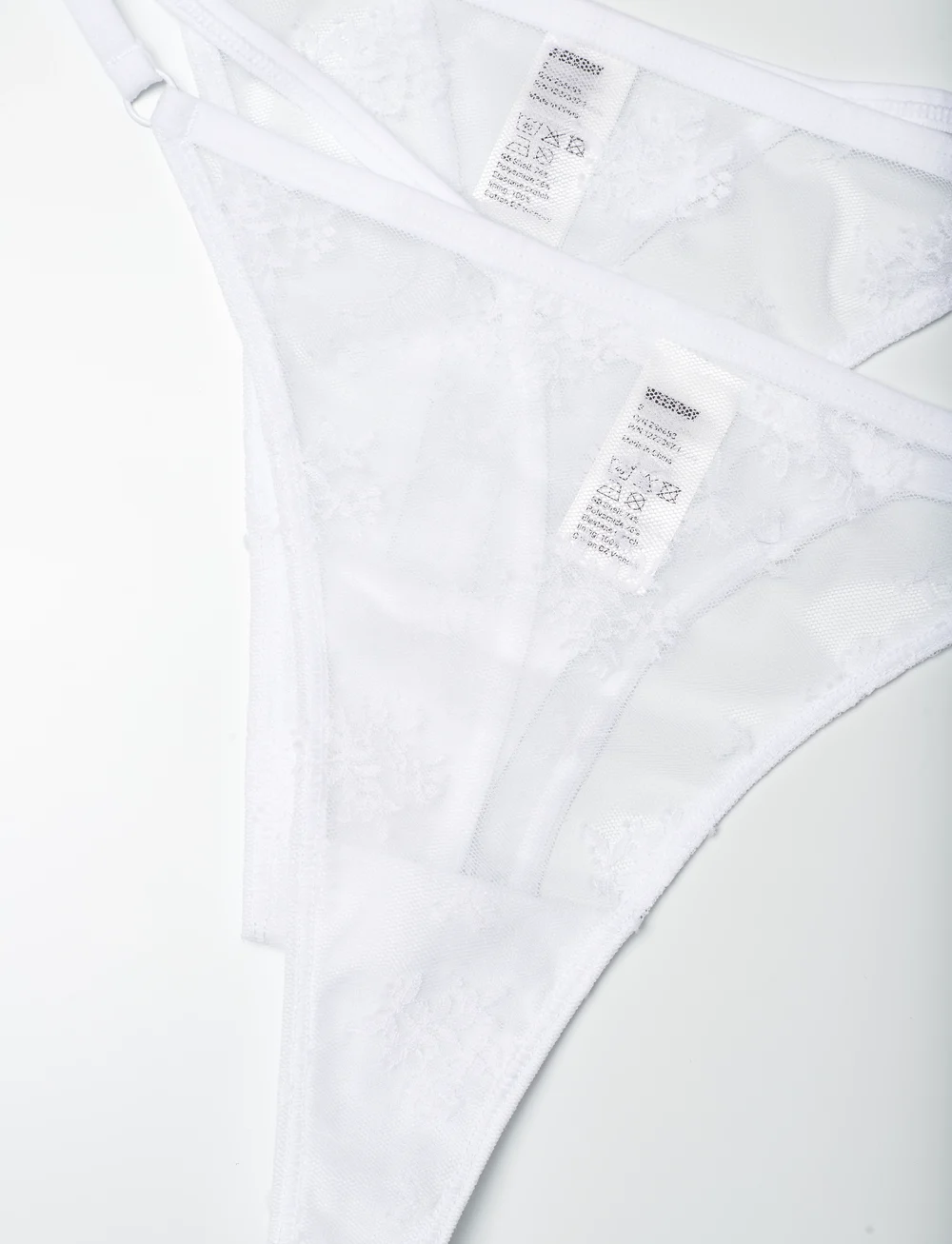 Weekday - Lace Thong 2-pack - stringid - white light - 2