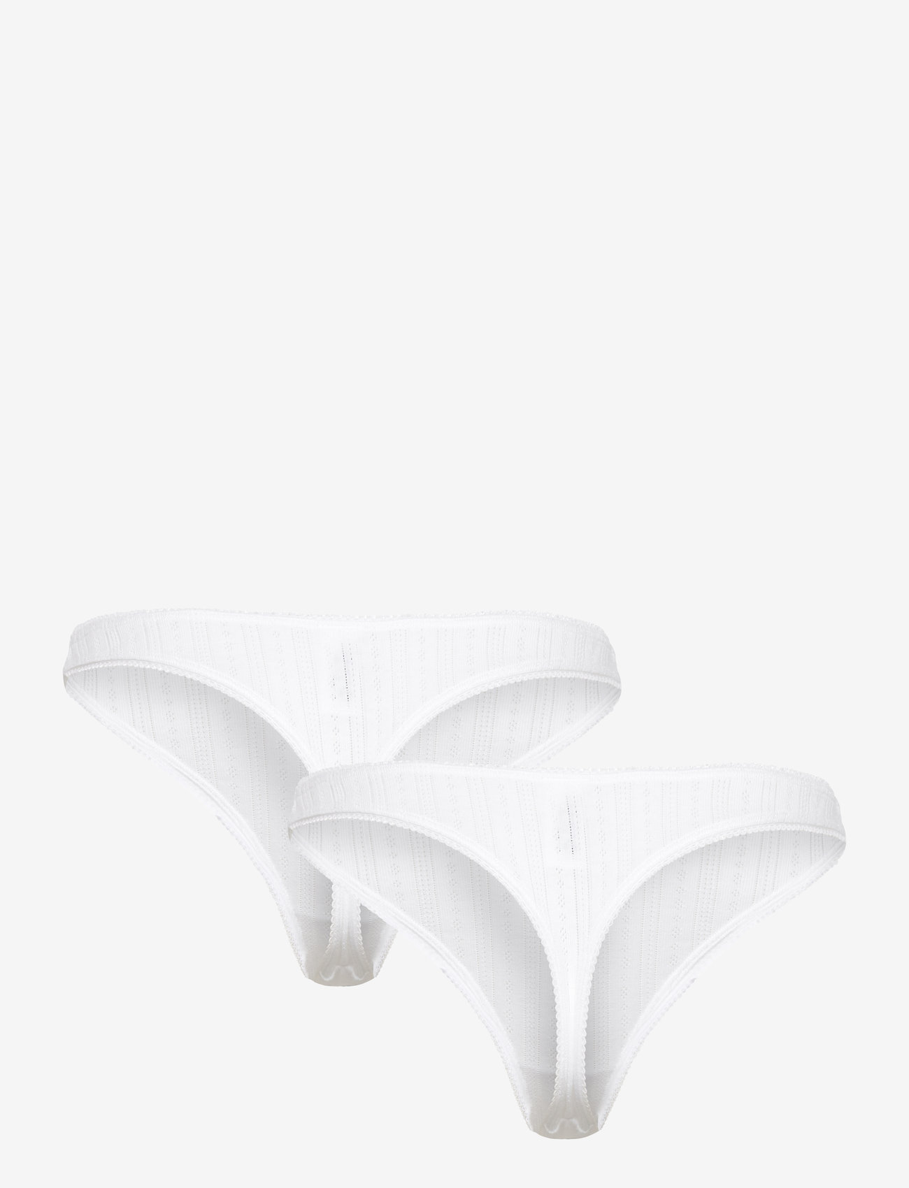 Weekday - 2-pack Pointelle Thongs - stringtrosor - white - 1