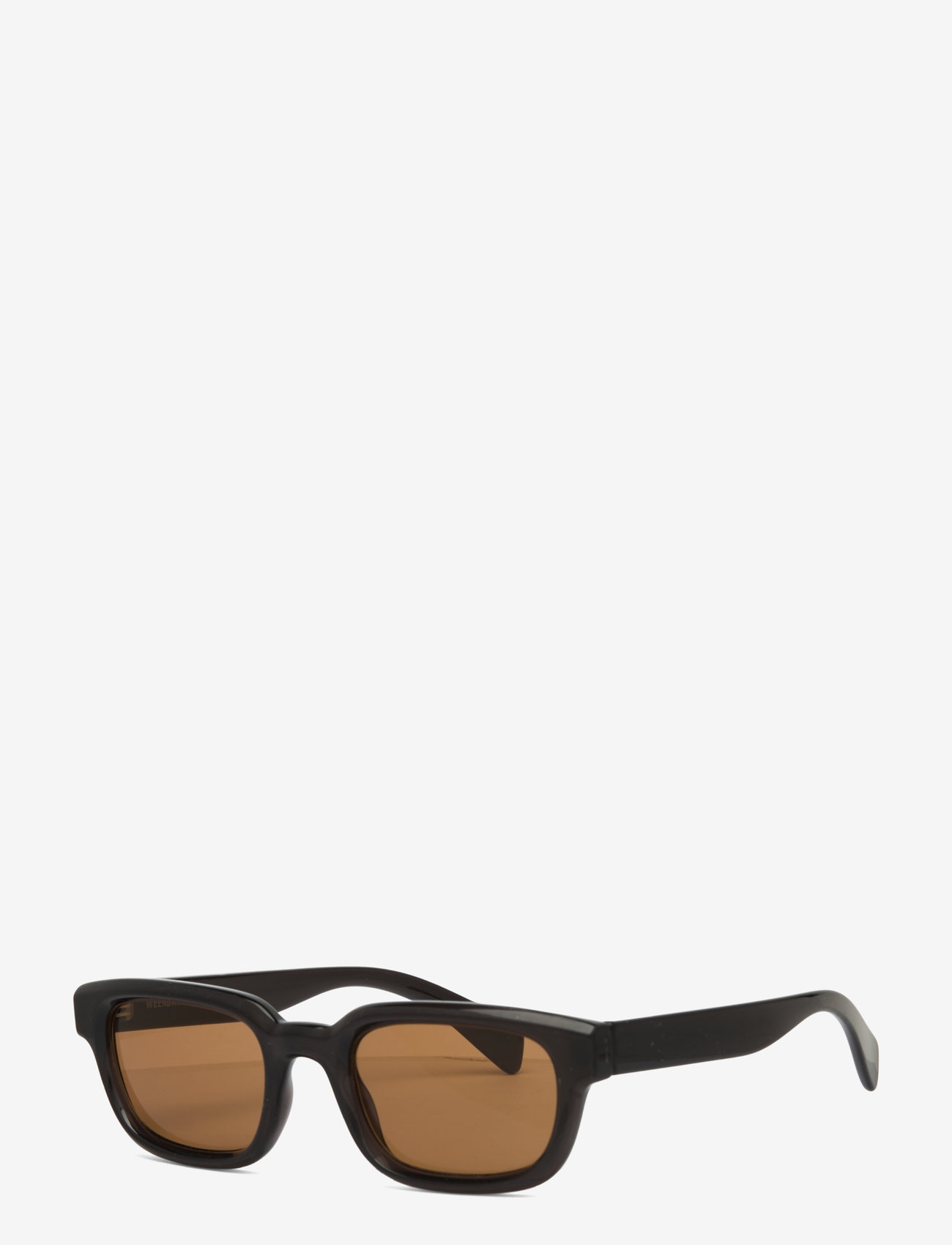Weekday - Bold Rectangular Frame Unisex Sunglasses - d-formade - dark brown - 1