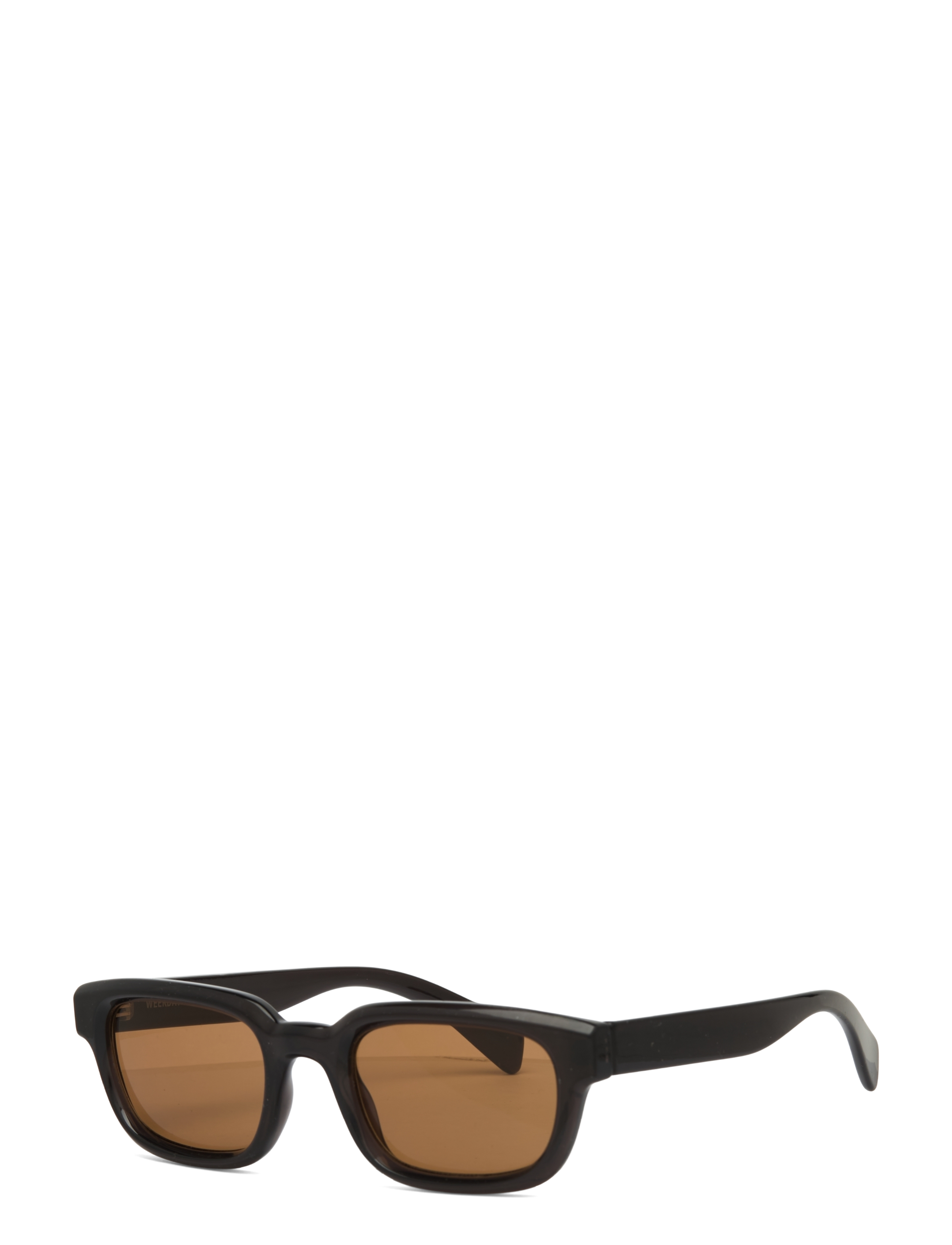 Weekday - Bold Rectangular Frame Unisex Sunglasses - d-laga - dark brown - 1