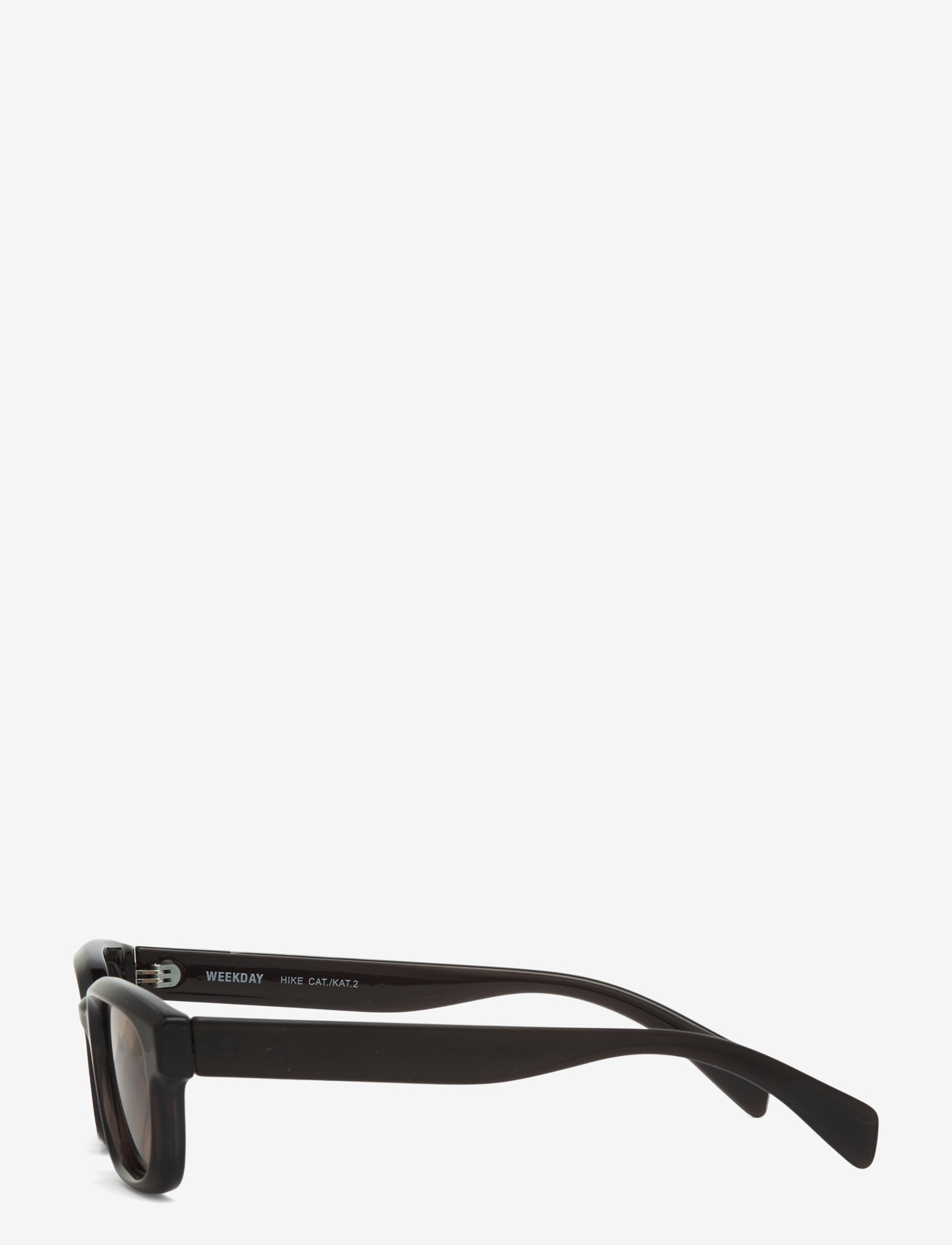 Weekday - Bold Rectangular Frame Unisex Sunglasses - d-formade - dark brown - 2