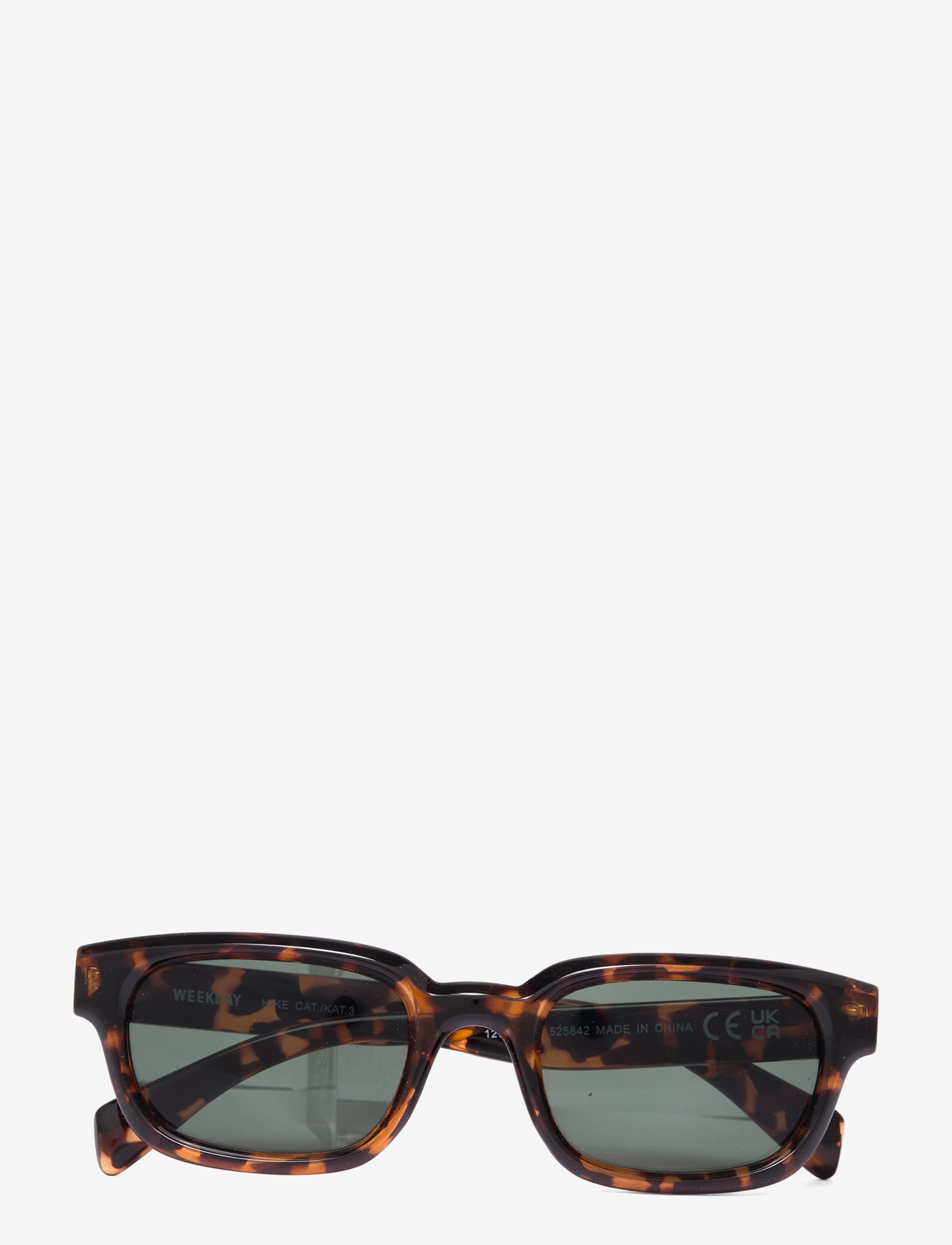 Weekday - Bold Rectangular Frame Unisex Sunglasses - d-shaped - mole turtoise - 0