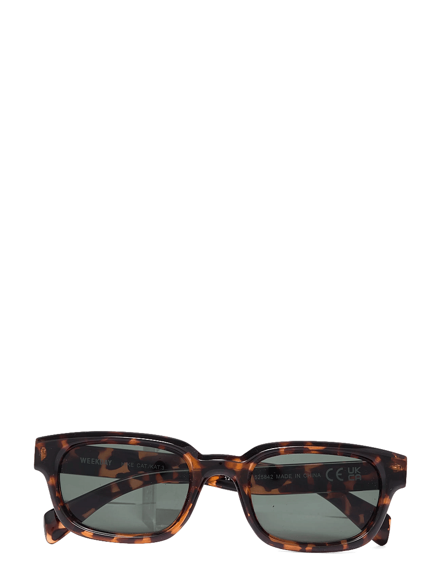 Weekday - Bold Rectangular Frame Unisex Sunglasses - d-shaped - mole turtoise - 0