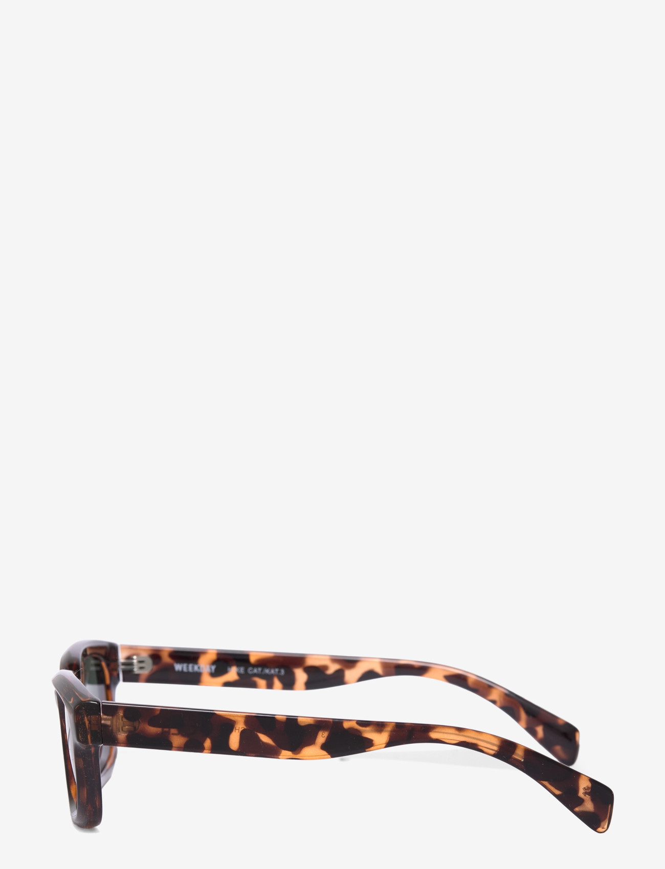 Weekday - Bold Rectangular Frame Unisex Sunglasses - d-shaped - mole turtoise - 2